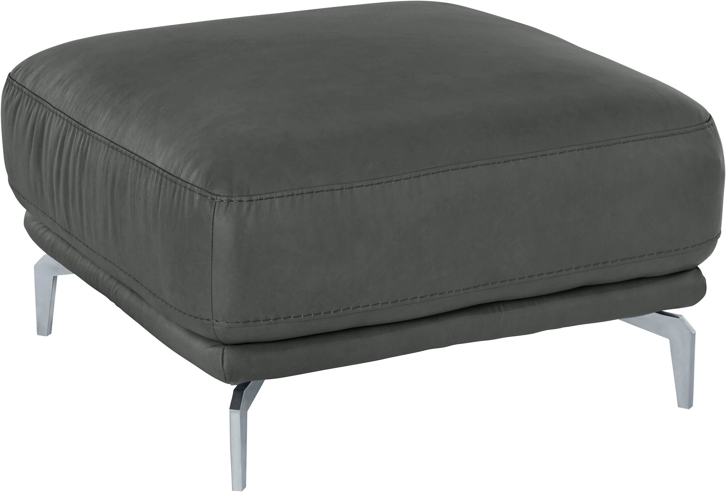 W.SCHILLIG Hocker »montanaa«, mit Metallfüßen in Silber matt, Breite 71 cm
