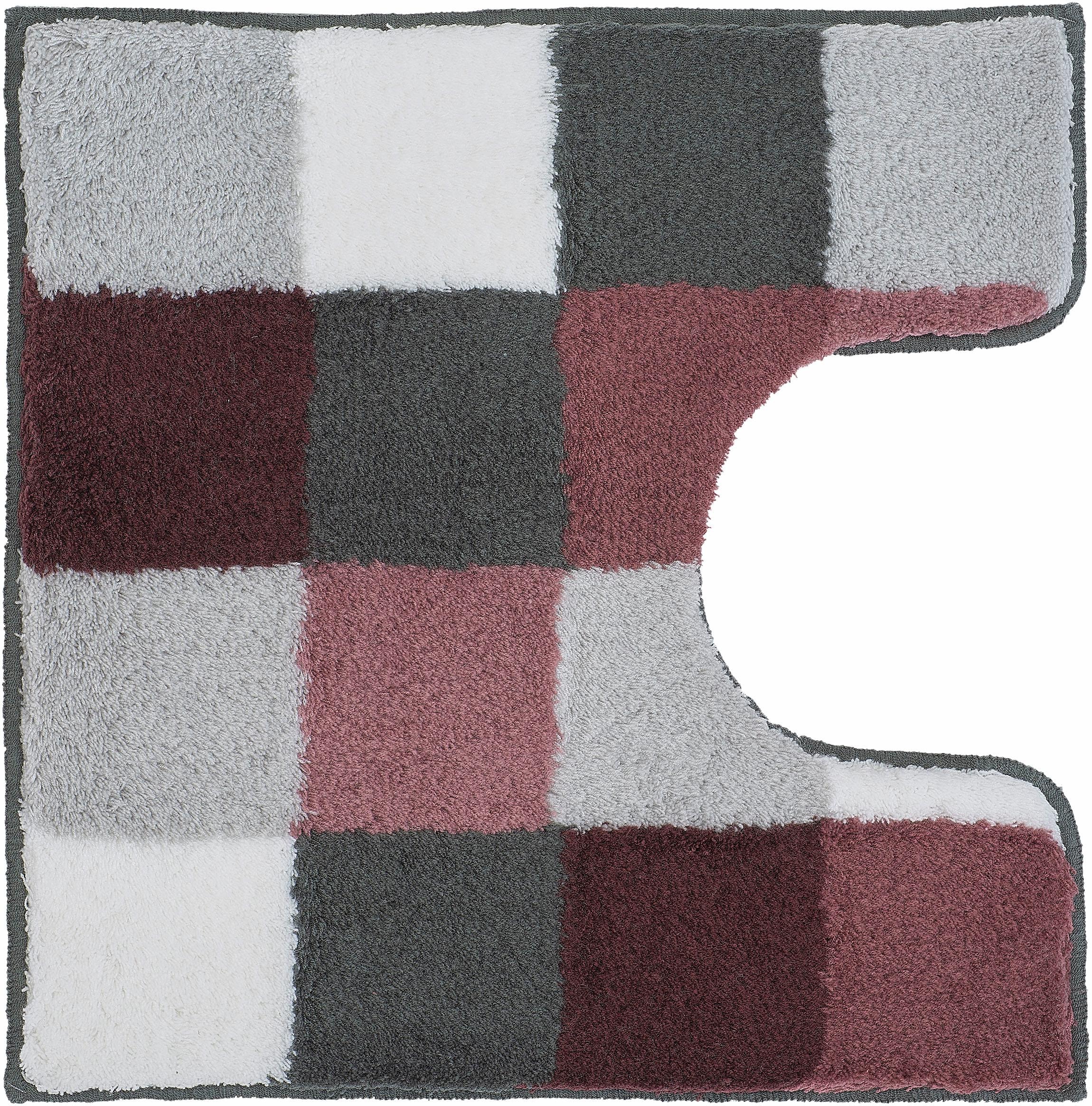 Kleine Wolke Badematte »Caro«, rutschhemmend beschichtet, fußbodenheizungsgeeignet, Badteppich, modernes Karo-Muster, Pastell-Farben, waschbar