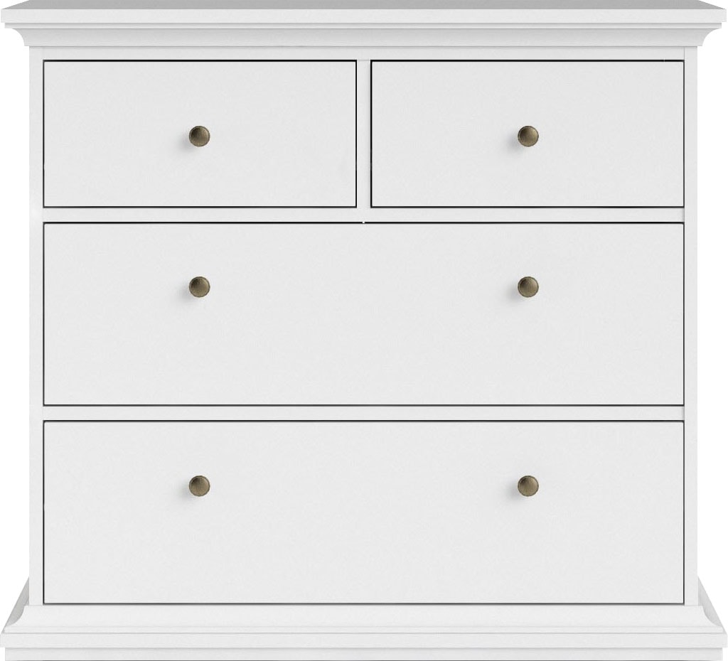 Home affaire Kommode »Paris, Aufbewahrung, Schubladenschrank, Stauraum«, mit 4 Schubladen, Breite 96 cm, Höhe 87 cm