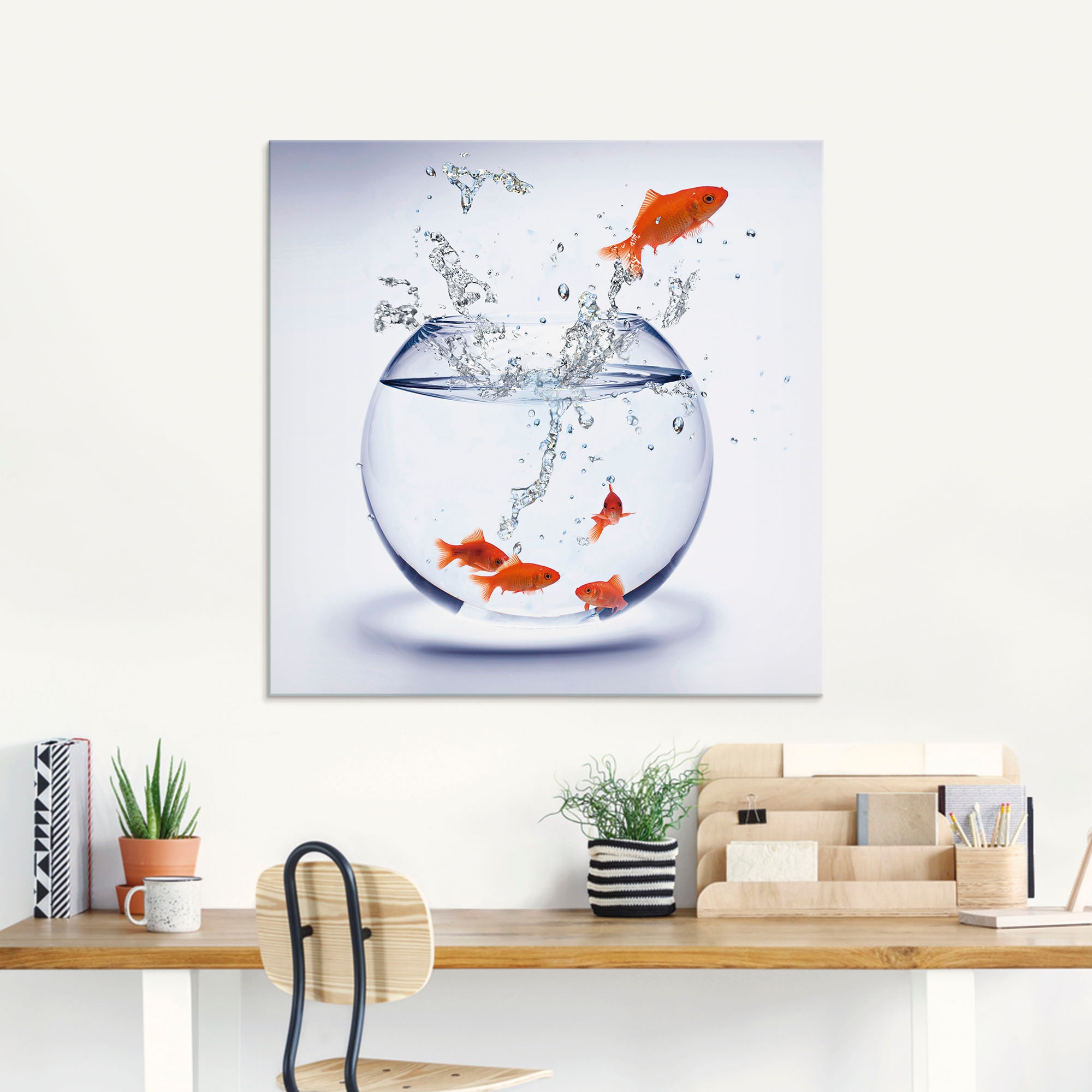 Artland Glasbild »Goldfischaquarium«, Wassertiere, (1 St.), in verschiedene günstig online kaufen
