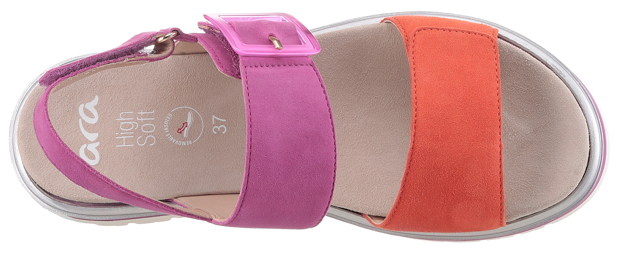 Ara Plateausandaletten »MALAGA«  , Plateausandale, Klettschuh in Bequemweite G (= weit)