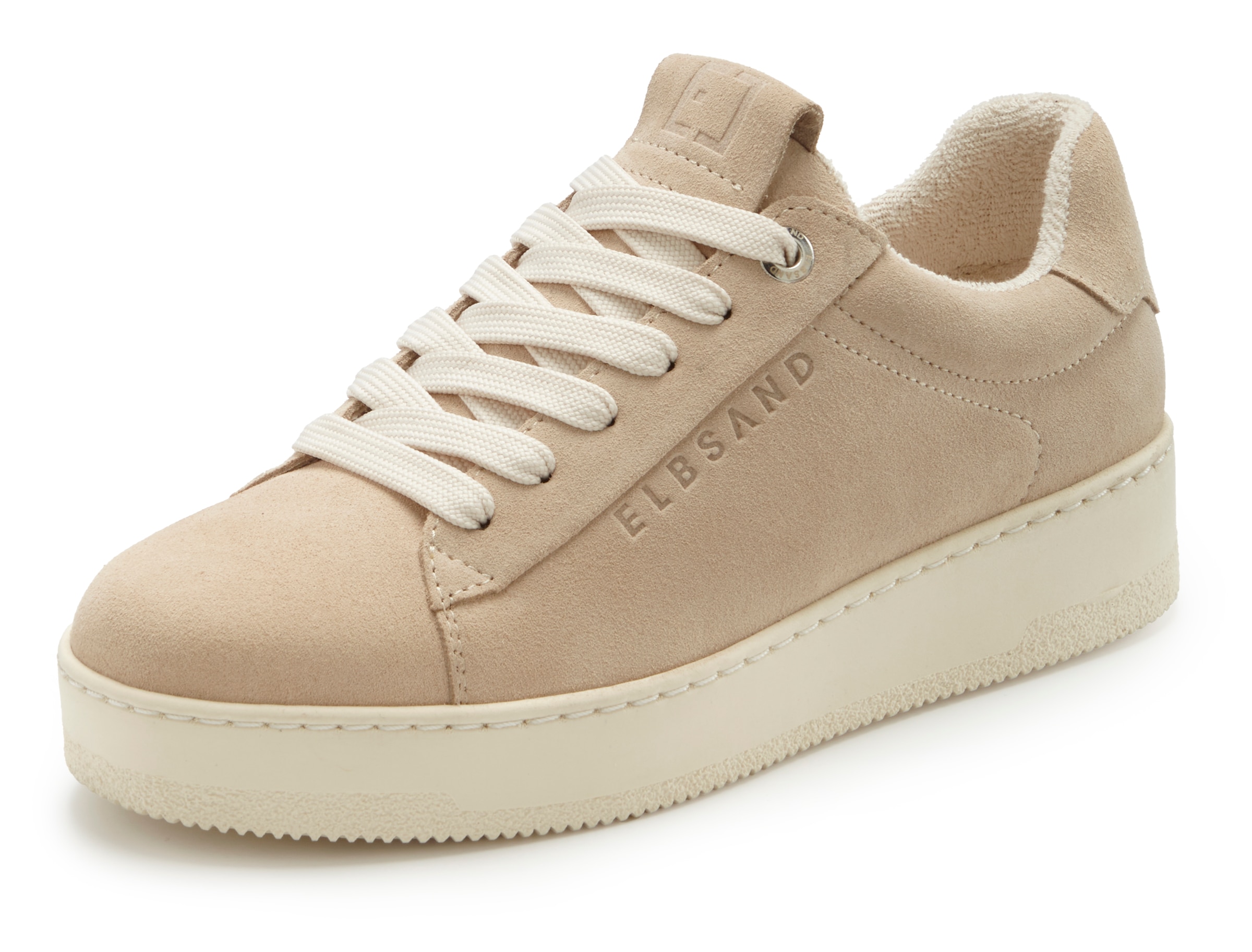 Elbsand Sneaker »Freizeitschuh, Lederschuh, Ledersneaker, Turnschuh, Schnürschuhe«  NEU aus Leder mit Plateausohle und austauschbaren Schnürsenkeln