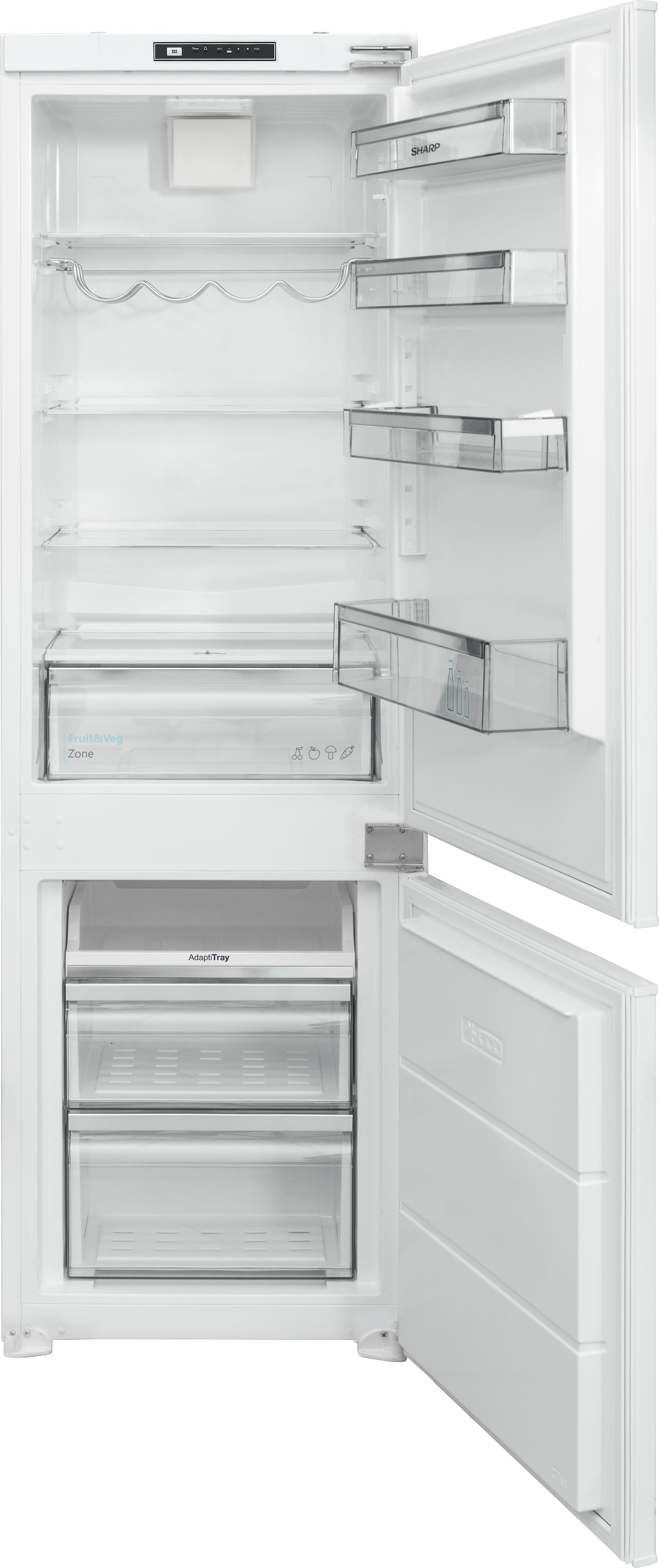 Sharp Einbaukühlgefrierkombination »SJ-BD237E1X-EU«, (178er Nische), Schlepptür