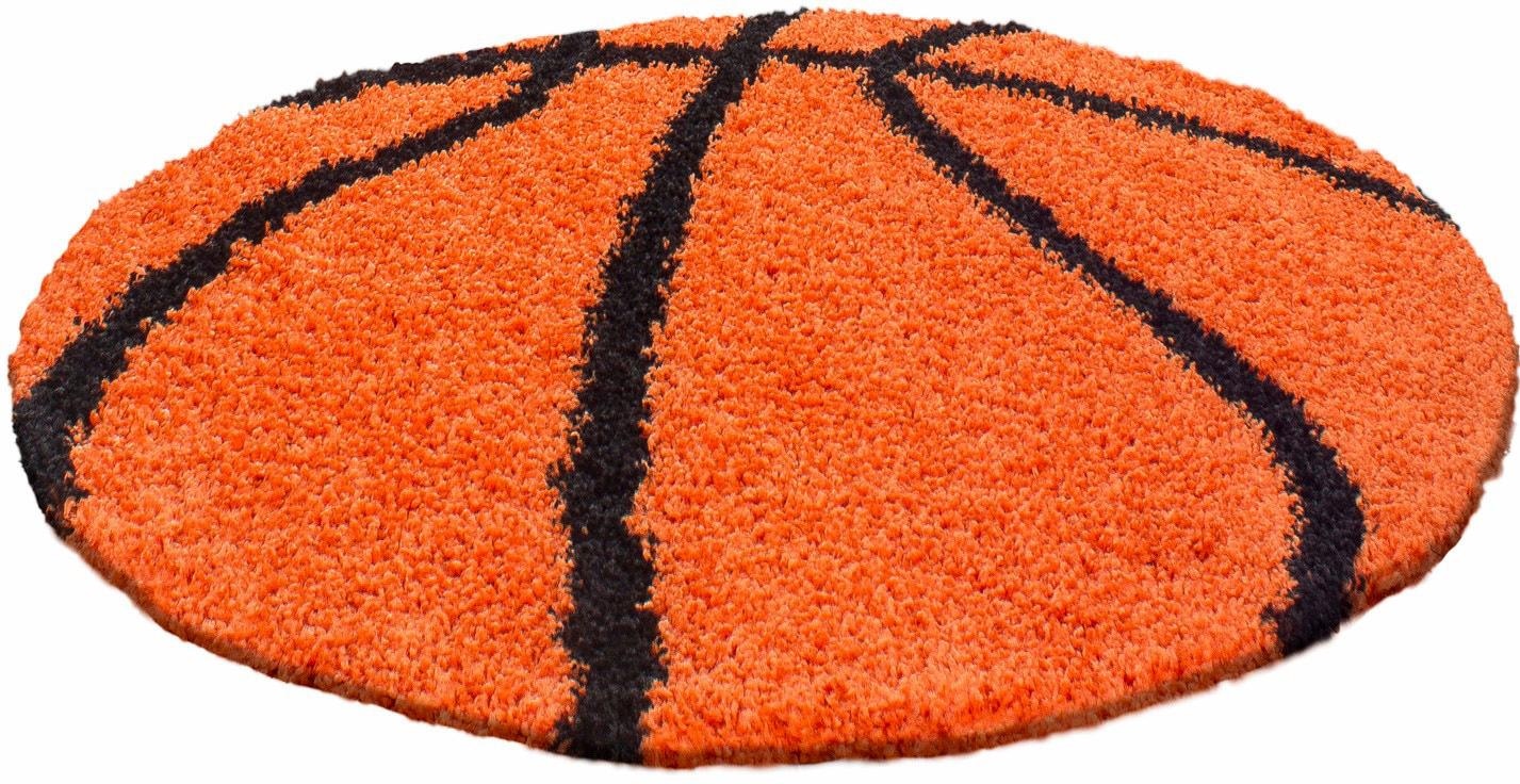 Ayyildiz Teppiche Kinderteppich »Fun 6002«, rund, 30 mm Höhe, Motiv Basketb günstig online kaufen