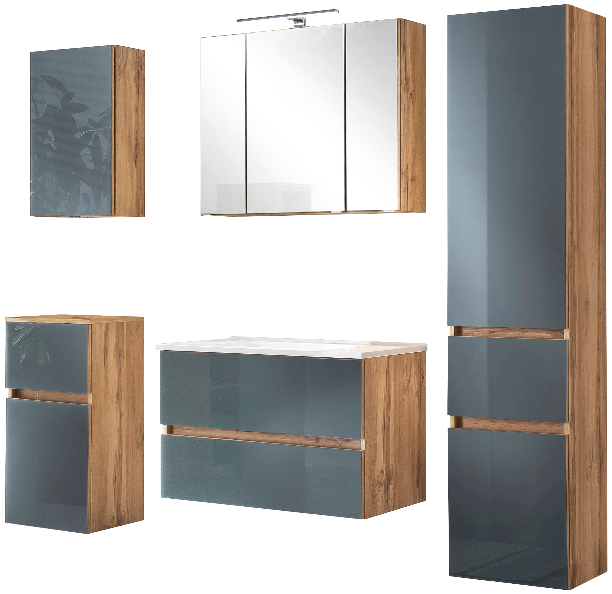 welltime Badezimmer-Set »Horki«, (Set, 5 St.), bestehend aus Waschtisch-Set günstig online kaufen