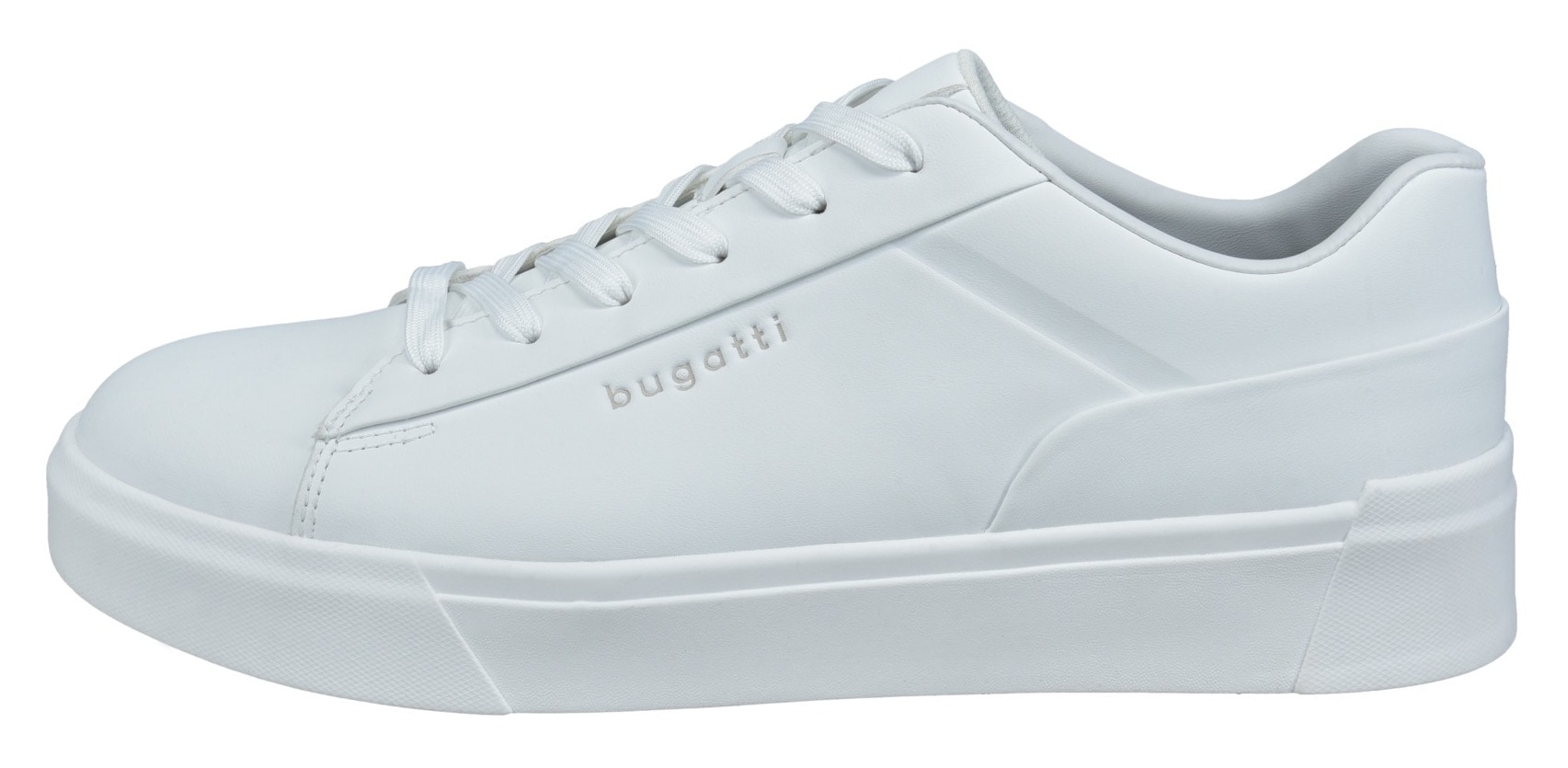 bugatti Plateausneaker  , Freizeitschuh, Halbschuh, Schnürschuh mit seitlicher Logoprägung