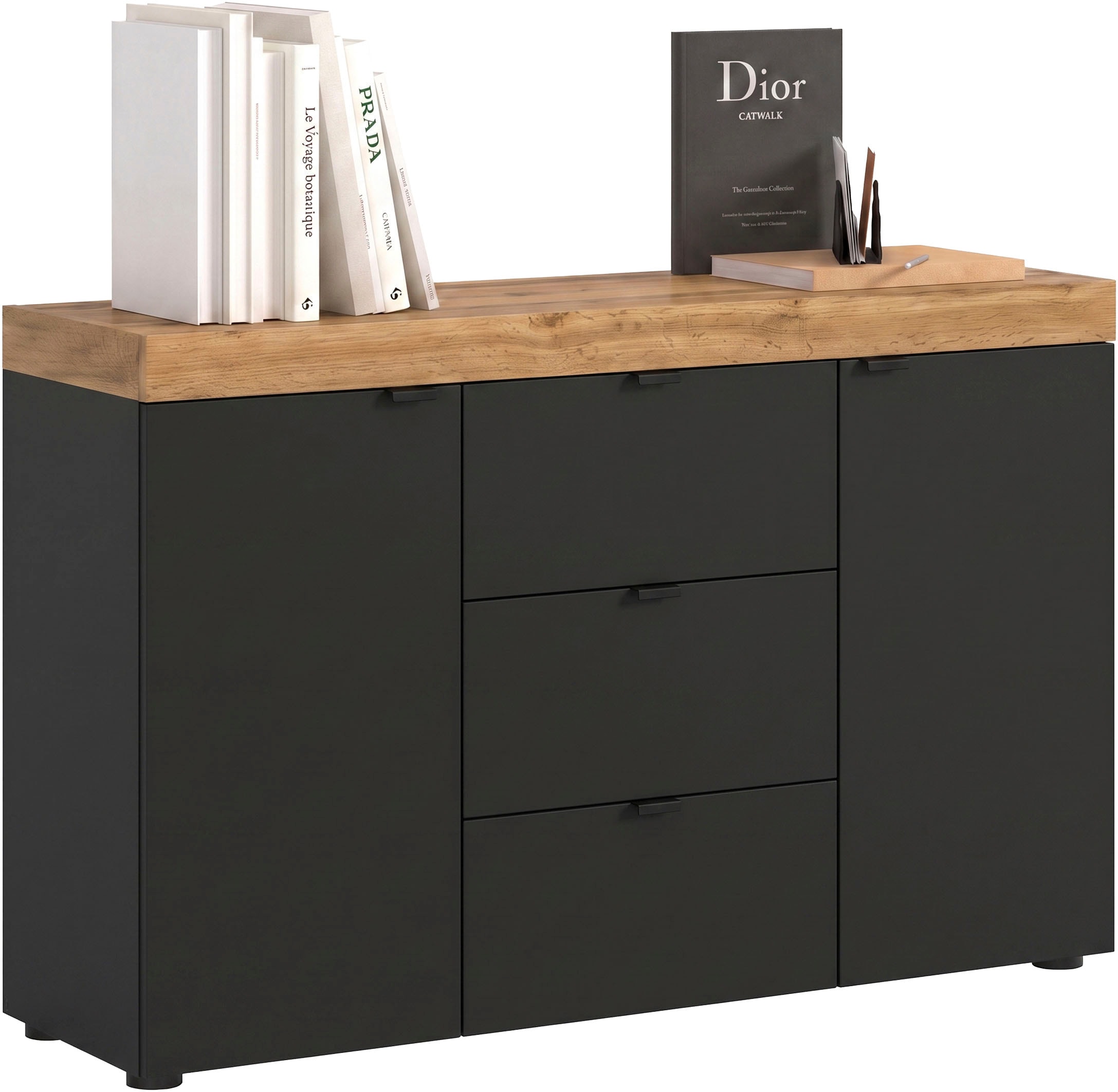 OTTO home Sideboard »MAMBO II, Breite 125 cm, 2 Türen, 3 Schubkästen« 1 Stk. tlg. Sideboard, Kommode, Wohnzimmer, Flur, Arbeitszimmer