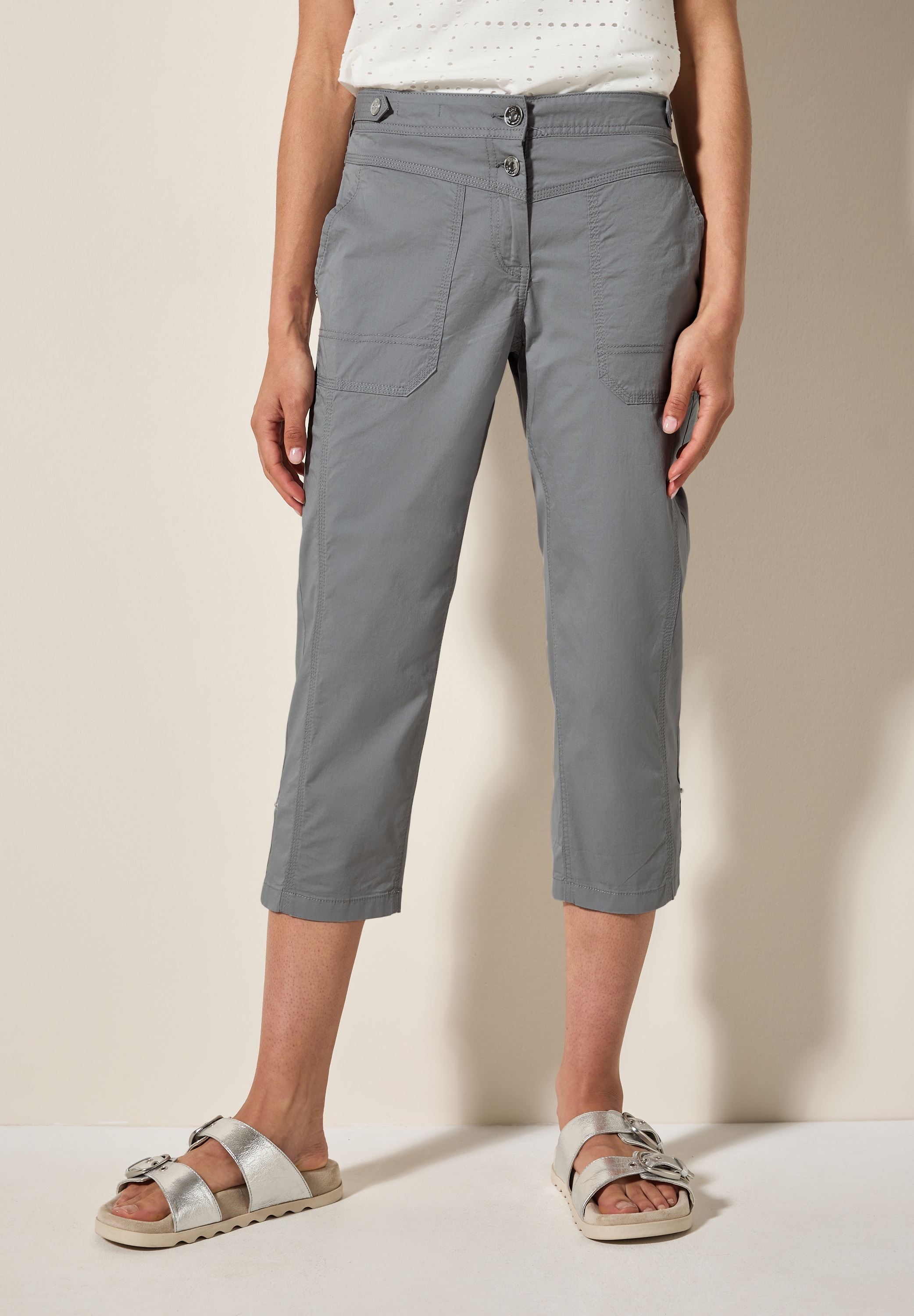 Cecil Caprihose »Style New York«, mit Knopfdetails am Bund