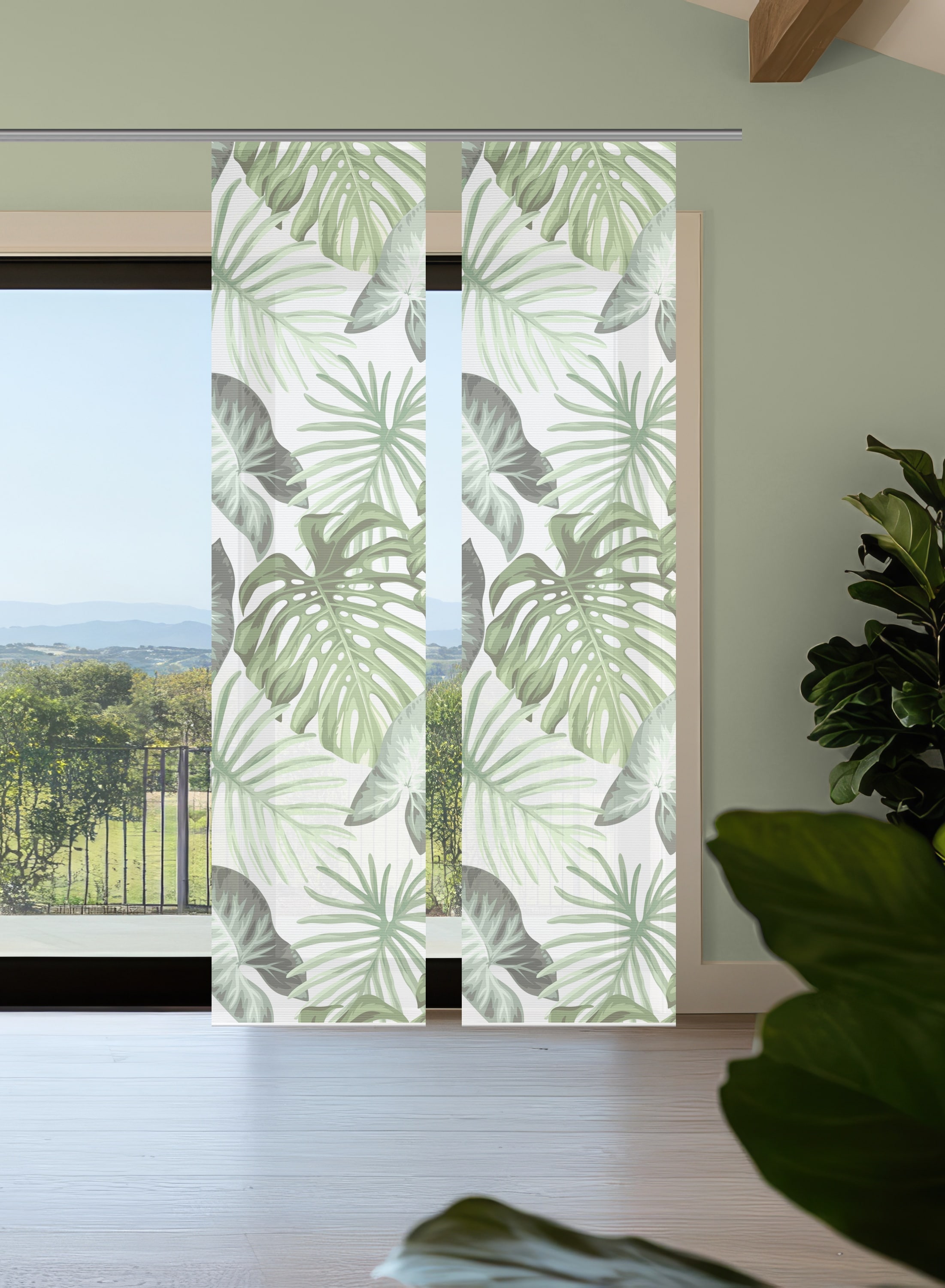 Vision S Schiebegardine »SANJA« Paneelwagen 2 Stk. tlg. Schiebevorhang,Bamb günstig online kaufen