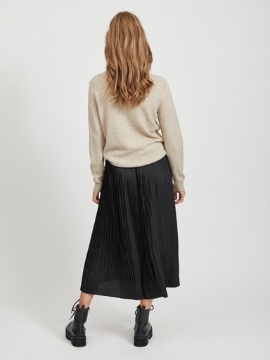 Vila Rundhalspullover »VIRIL O-NECK L/S  KNIT TOP - NOOS« Viskosemischung, regular fit