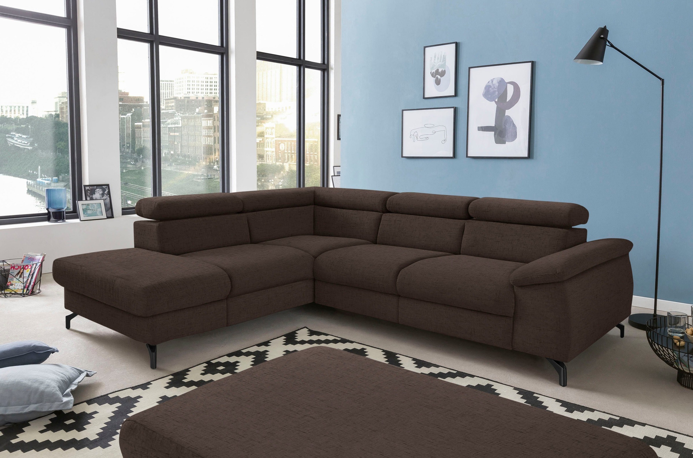 COTTA Polstergarnitur »Kitty L-Form, B: 249 bzw. 100 cm (Set: Ecksofa & Hoc günstig online kaufen