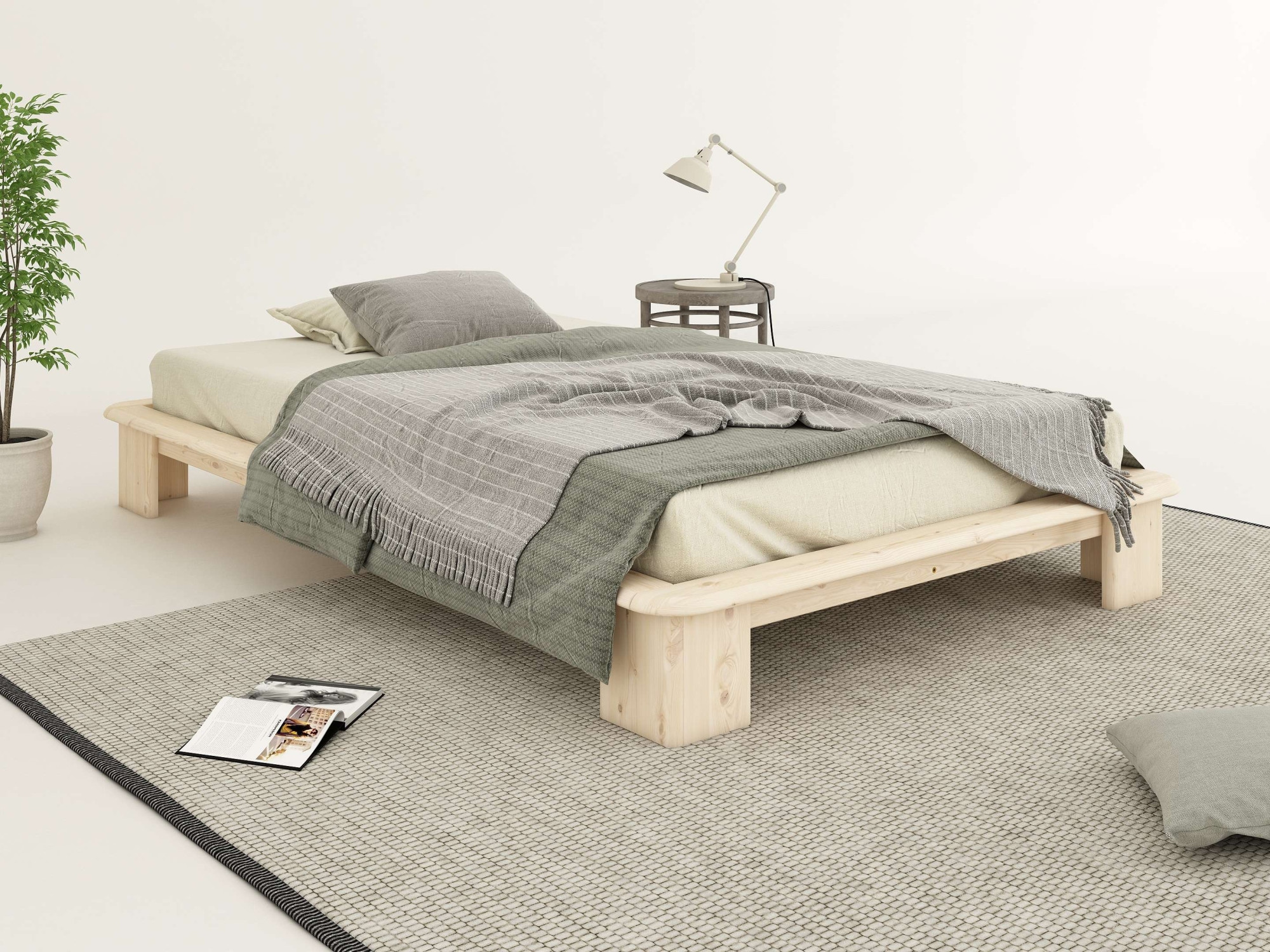 Home affaire Futonbett »Peregrin, Bett, Bettgestell, Massivholzbett« inklusive Lattenrost, aus massiver Kiefer, FSC®