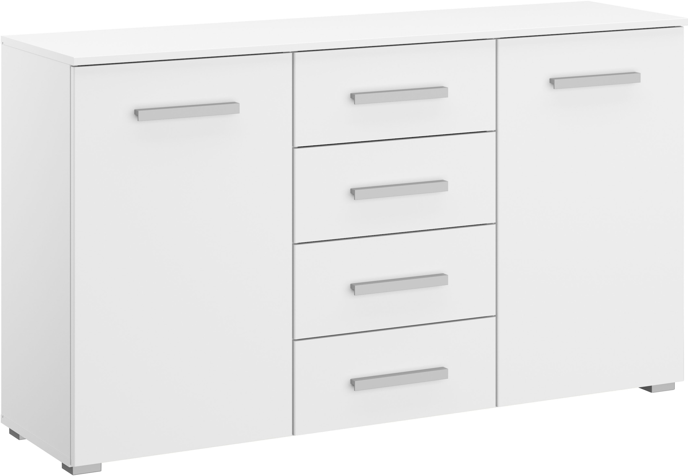 rauch Schubkastenkommode »Sideboard Kommode Kombikommode KOLUNA mit Dekorfront« Breite 120 cm,  vier große Schubladen, mit insgesamt 4 Einlegeböden MADE IN GERMANY