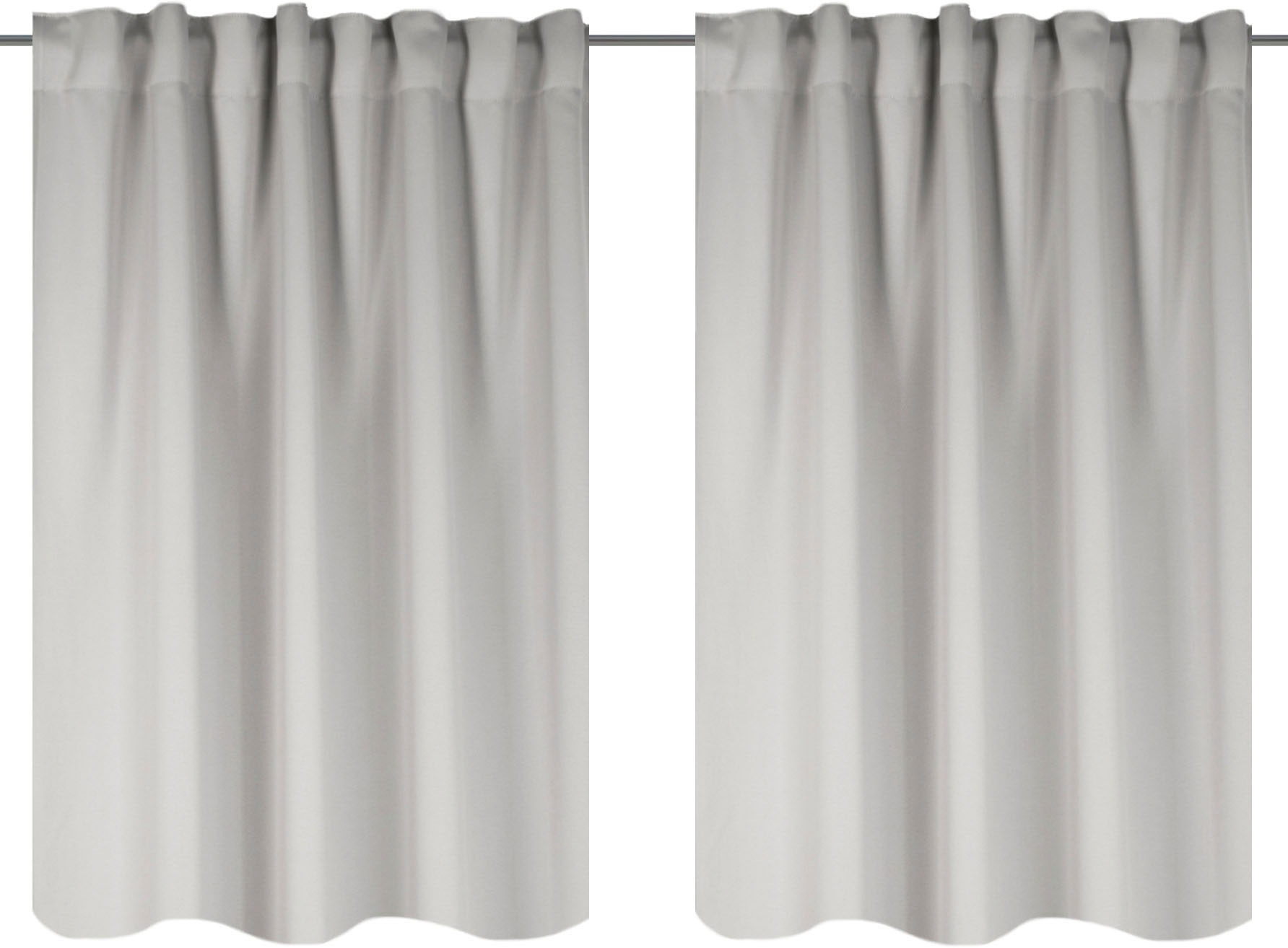 Home Basics Vorhang »BLACKY«, (2 St.), 2er Pack Kombibandschal BLACKY Uni günstig online kaufen