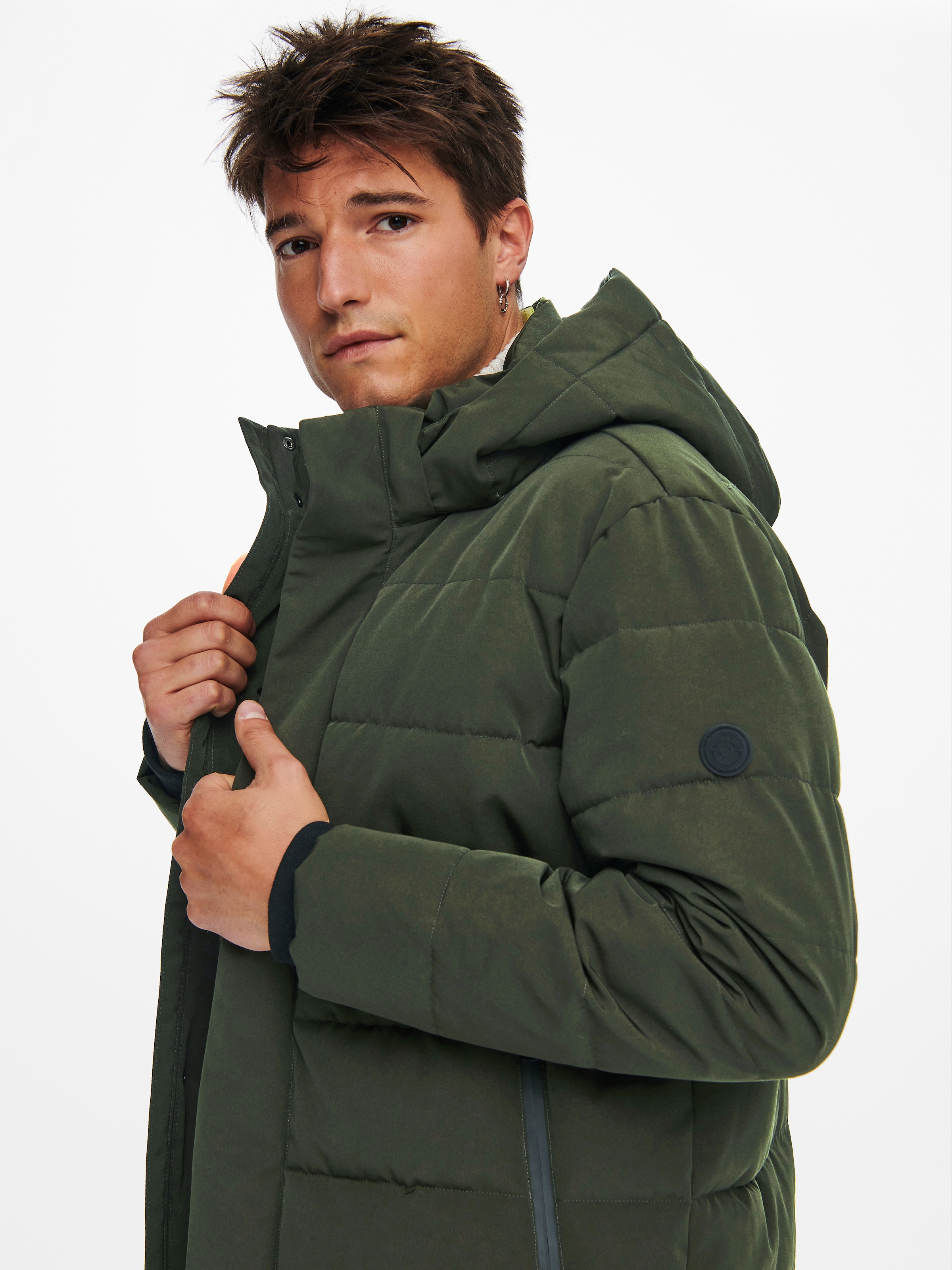 ONLY & SONS Steppjacke »ONSCAYSON PUFFA OTW NOOS« mit Kapuze