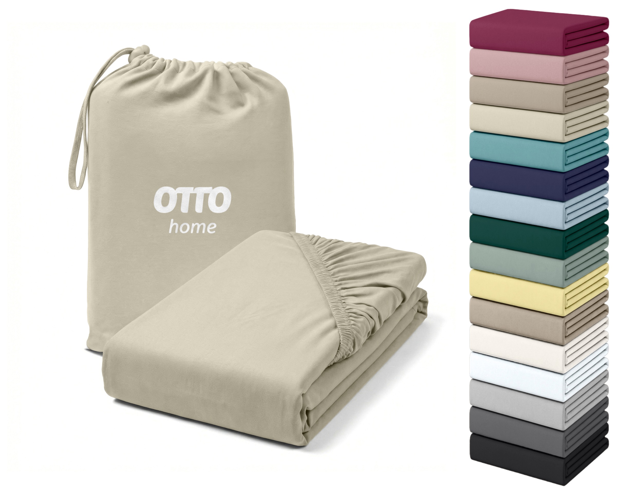 OTTO home Spannbettlaken »PHYSALIS Comfort« Baumwolle 150 g/m², Matratzen bis 20 cm Höhe, Bettlaken, Spannbetttuch