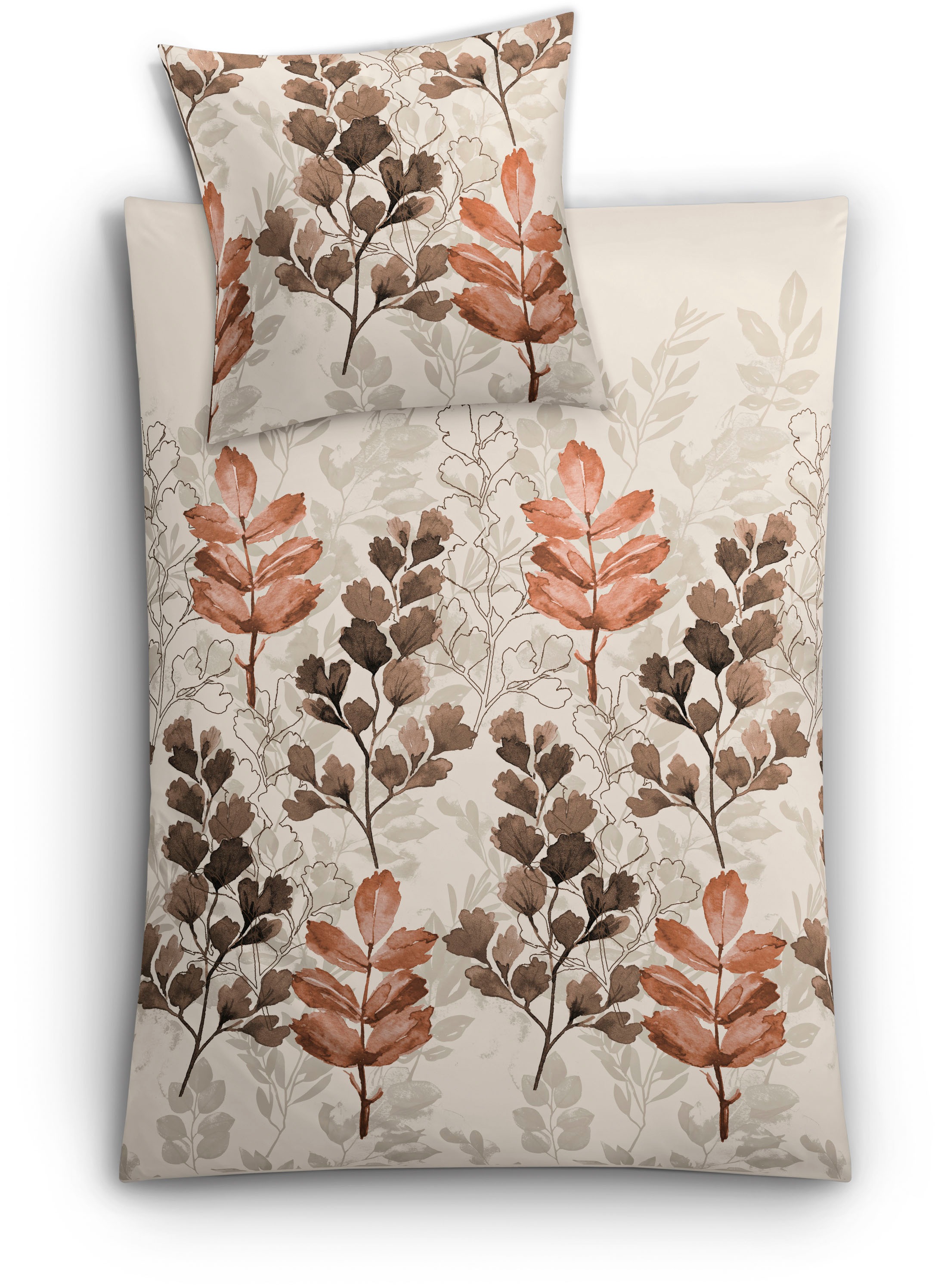 Kleine Wolke Bettwäsche »Grana«, (2 tlg.), mit Blättern