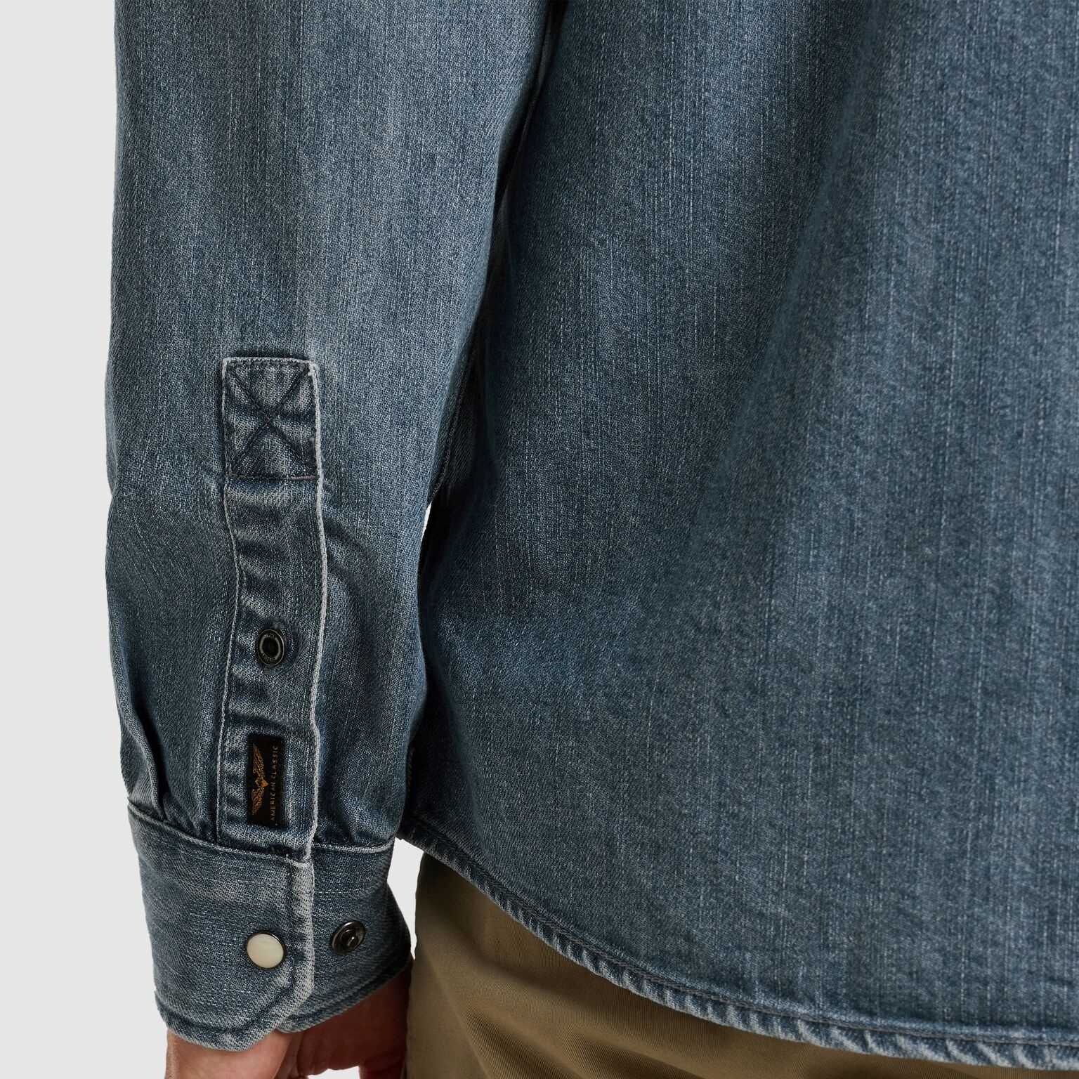 PME LEGEND Jeanshemd mit Logo Stickerei