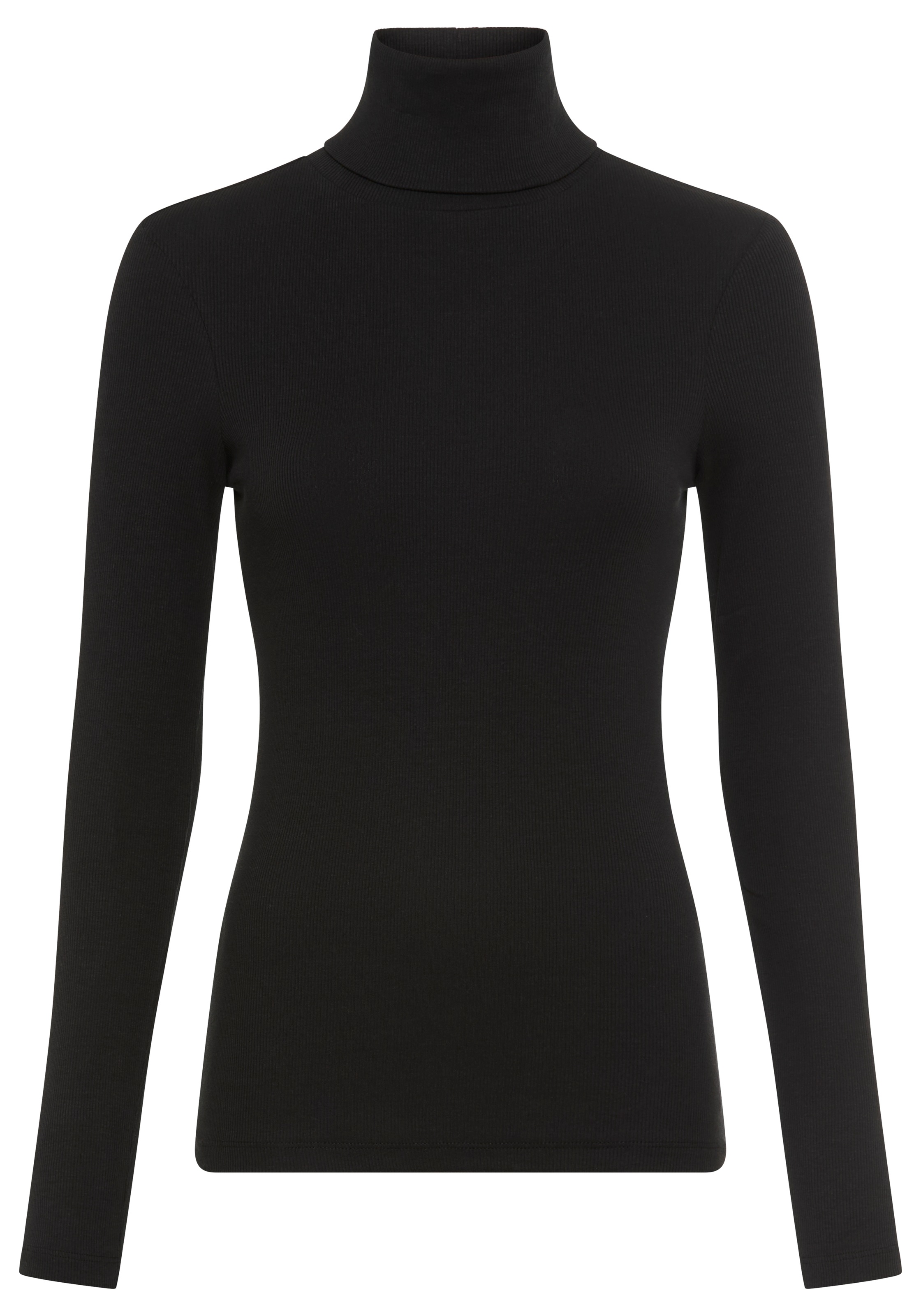 AJC Langarmshirt sehr figurbetont,  Rollkragen,  Basic-Stil