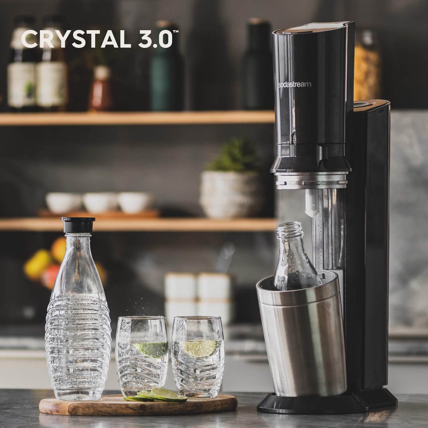 SodaStream Wassersprudler »SodaStream CRYSTAL 3.0 mit 3 Glaskaraffen, 1 CO2 günstig online kaufen