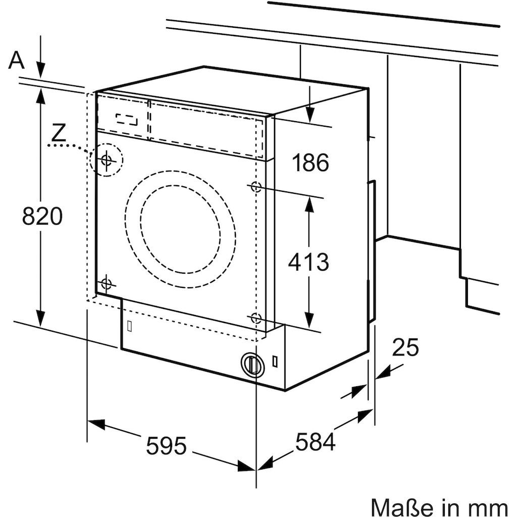 BOSCH Einbauwaschtrockner »WKD28542«, 6