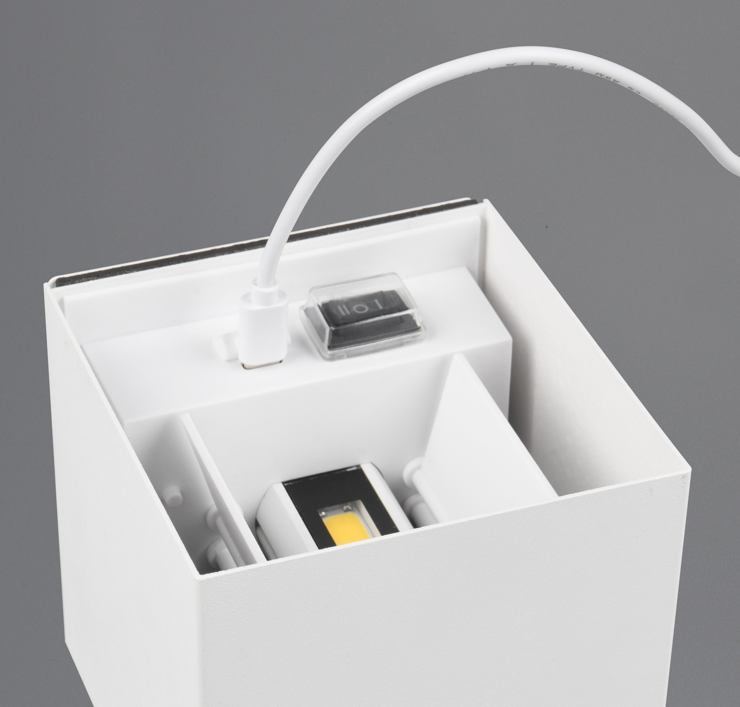 REALITY Leuchten LED Wandleuchte »TALENT, LED Wandlampe mit Magnet Wandhalterung, up-and-down Licht IP44«, 2 flammig, Leuchtmittel LED-Board | LED fest integriert, Bewegungsmelder Dämmerungssensor Akkubetrieb USB-Anschluss Schalter