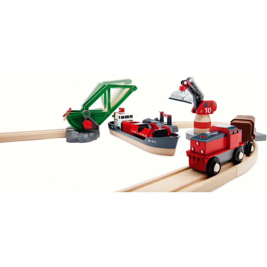 BRIO® Spielzeug-Eisenbahn »BRIO® WORLD, Container Hafen Set«, (Set)