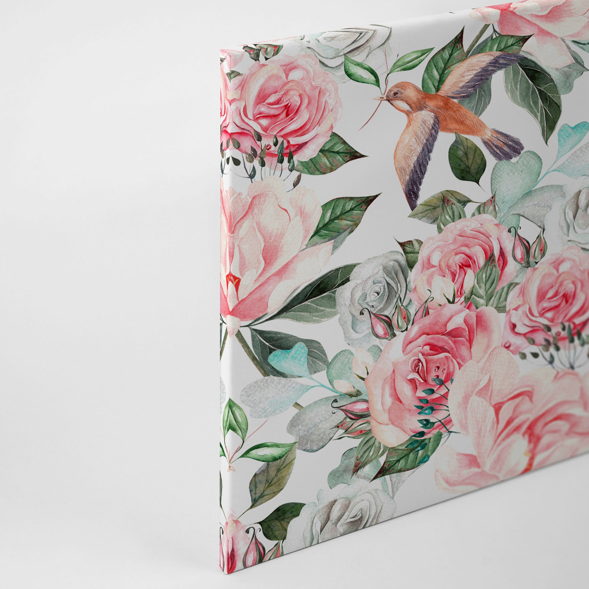 A.S. Création Leinwandbild »Paradise«, Kunst-Blumen-Kinder, (1 St.), Landhaus Keilrahmen Blumen Rosen Blümchen Leinwand-Bild Wohnzimmer