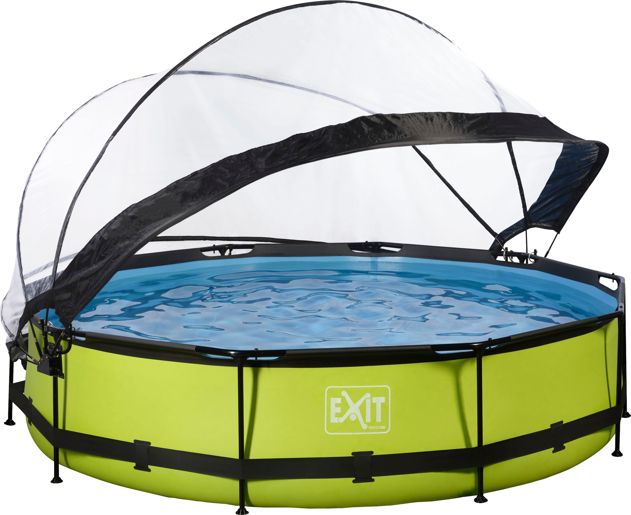 EXIT Framepool »inkl. multifunktionaler Abdeckung«, (Set, 4 tlg.), ØxH: 360x76 cm, mit Filterpumpe & Filterkartusche
