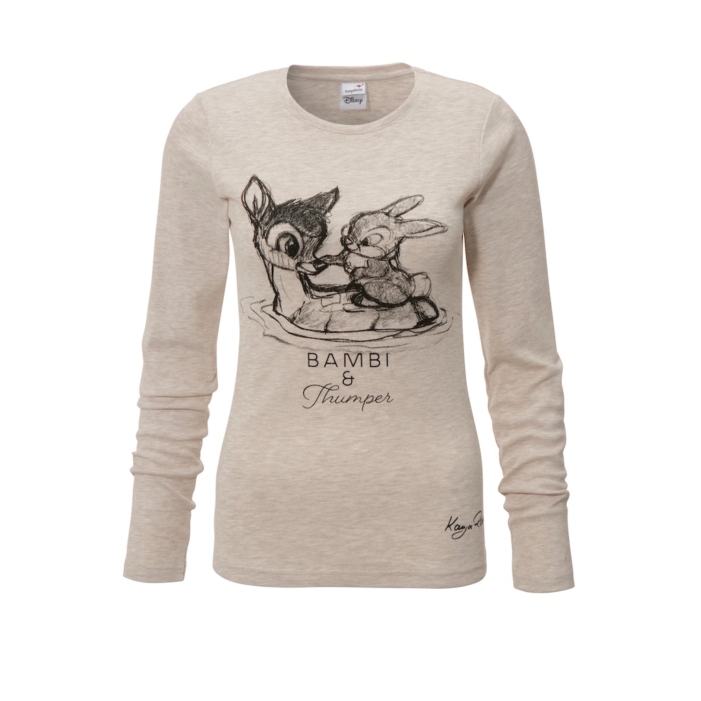 KangaROOS Langarmshirt »Bambi & Klopfer« mit Motiv-Druck