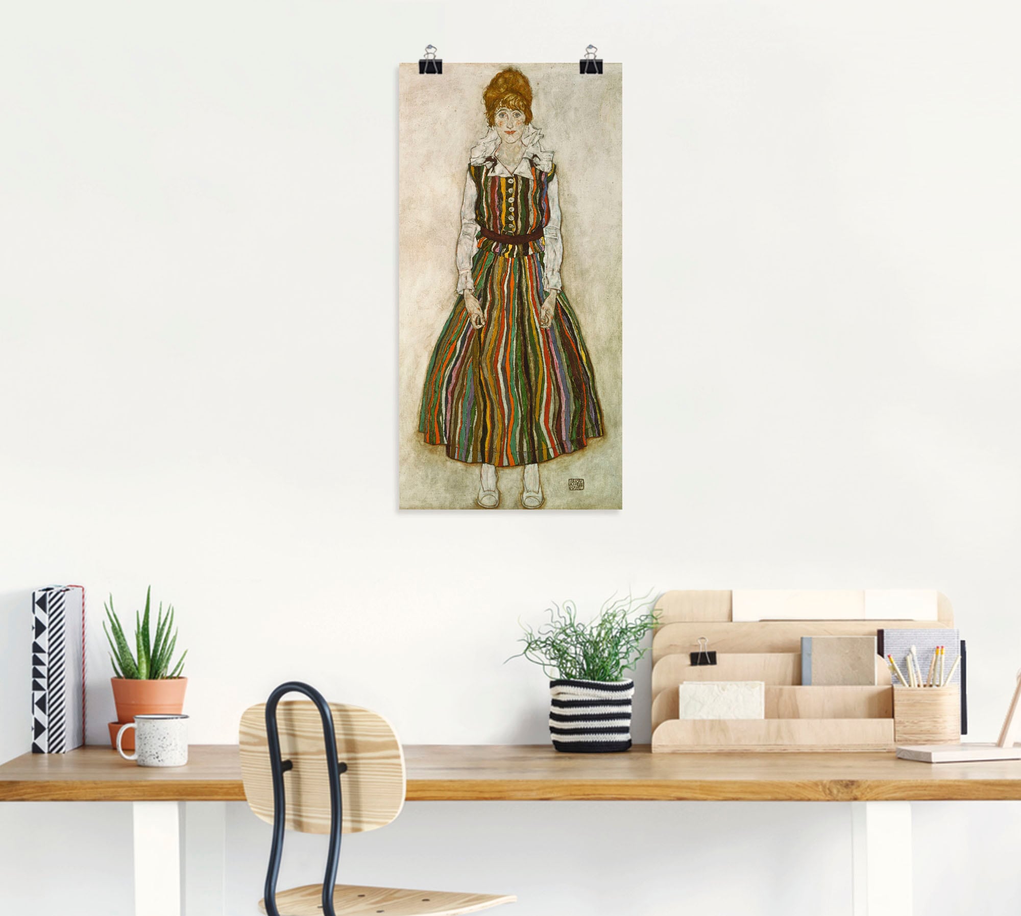 Artland Kunstdruck »Edith Schiele. 1915.«, Frau, (1 St.), als Alubild, Leinwandbild, Wandaufkleber oder Poster in versch. Größen