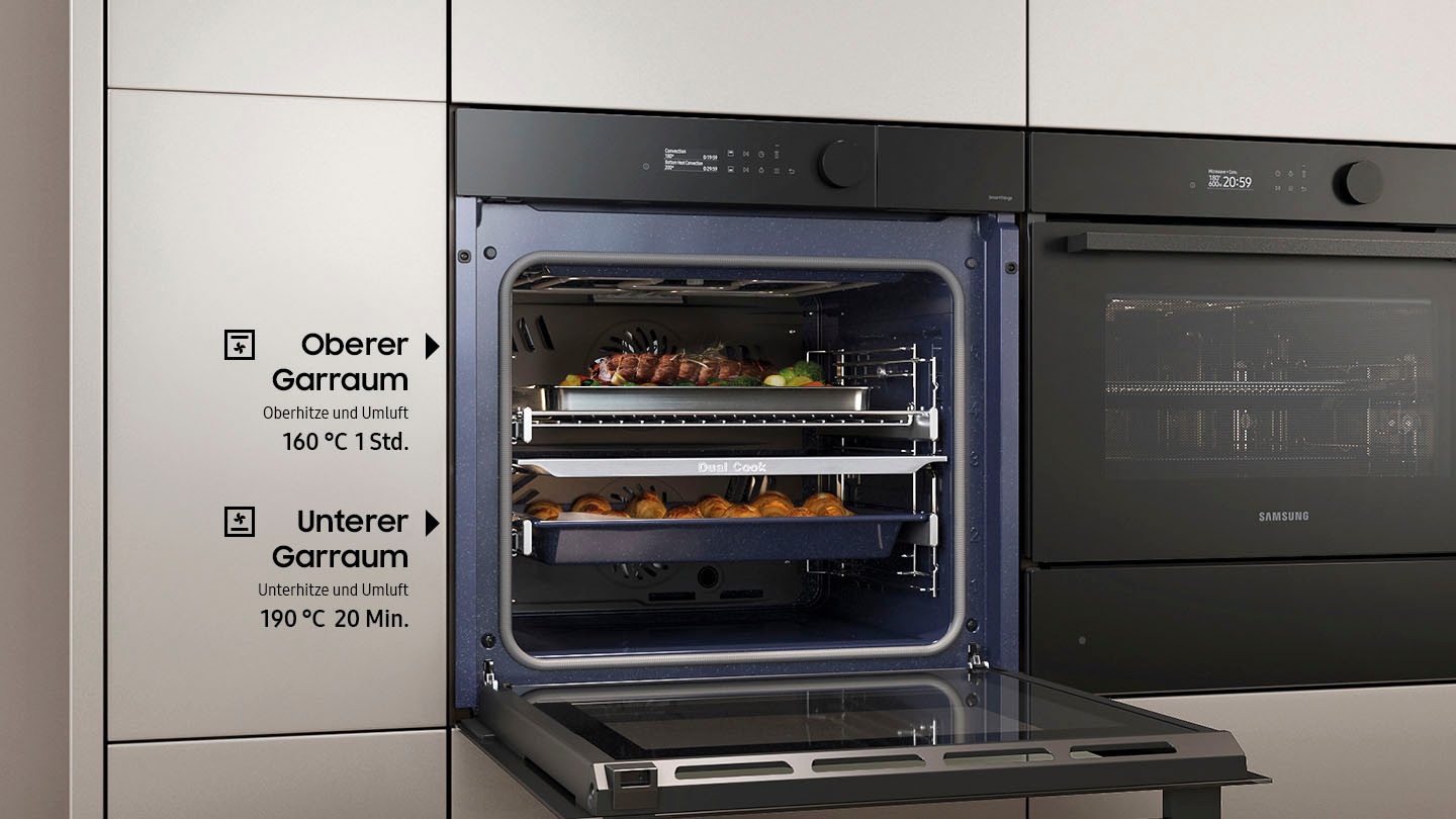 Samsung Einbaubackofen  »NV7B4550VAS/U1«, Pyrolyse-Selbstreinigung, Dual Cook Flex