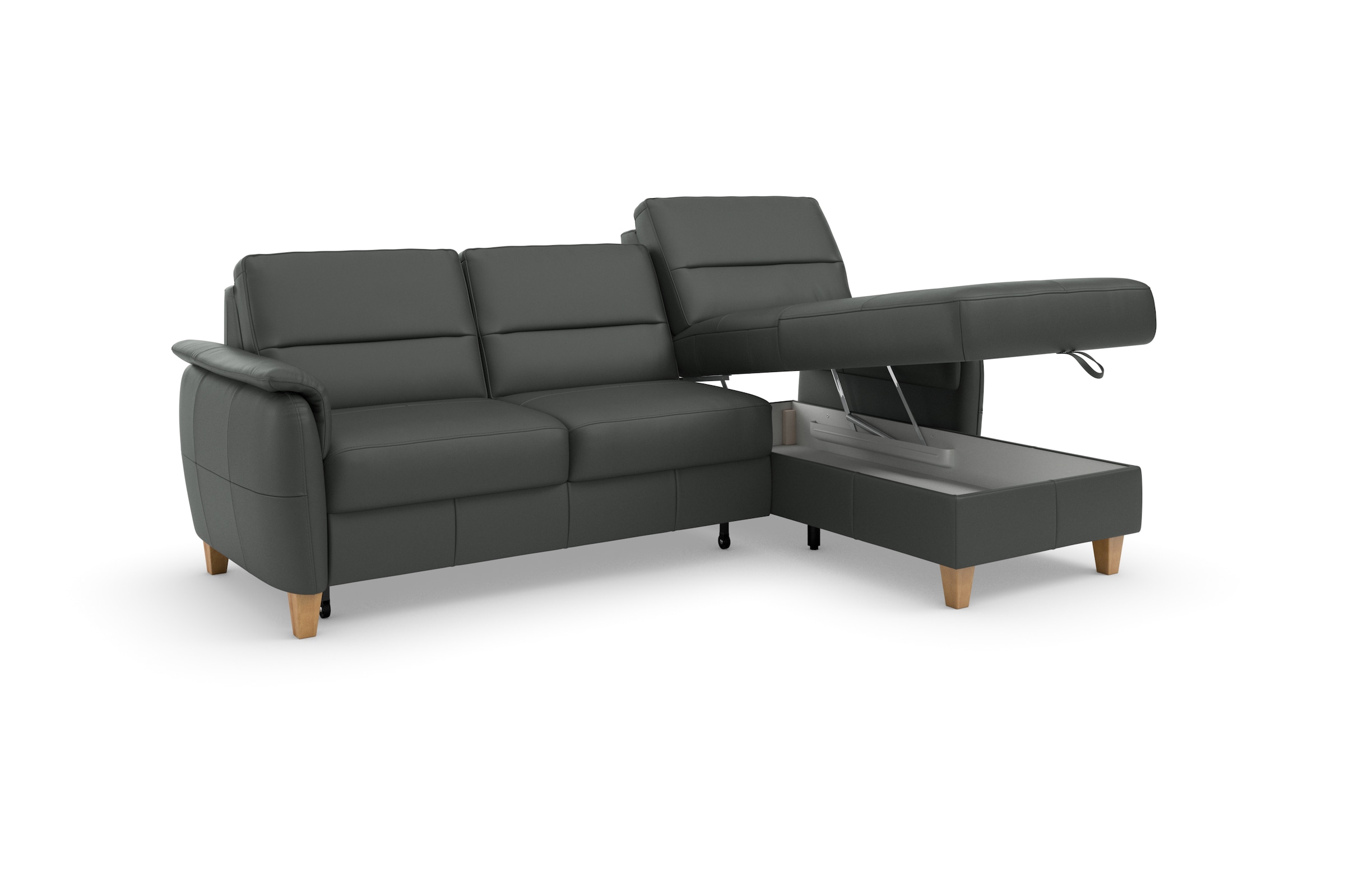 Home affaire Ecksofa »Palmera L-Form«, Federkern, wahlweise mit Bettfunktion und mit/ohne Bettkasten