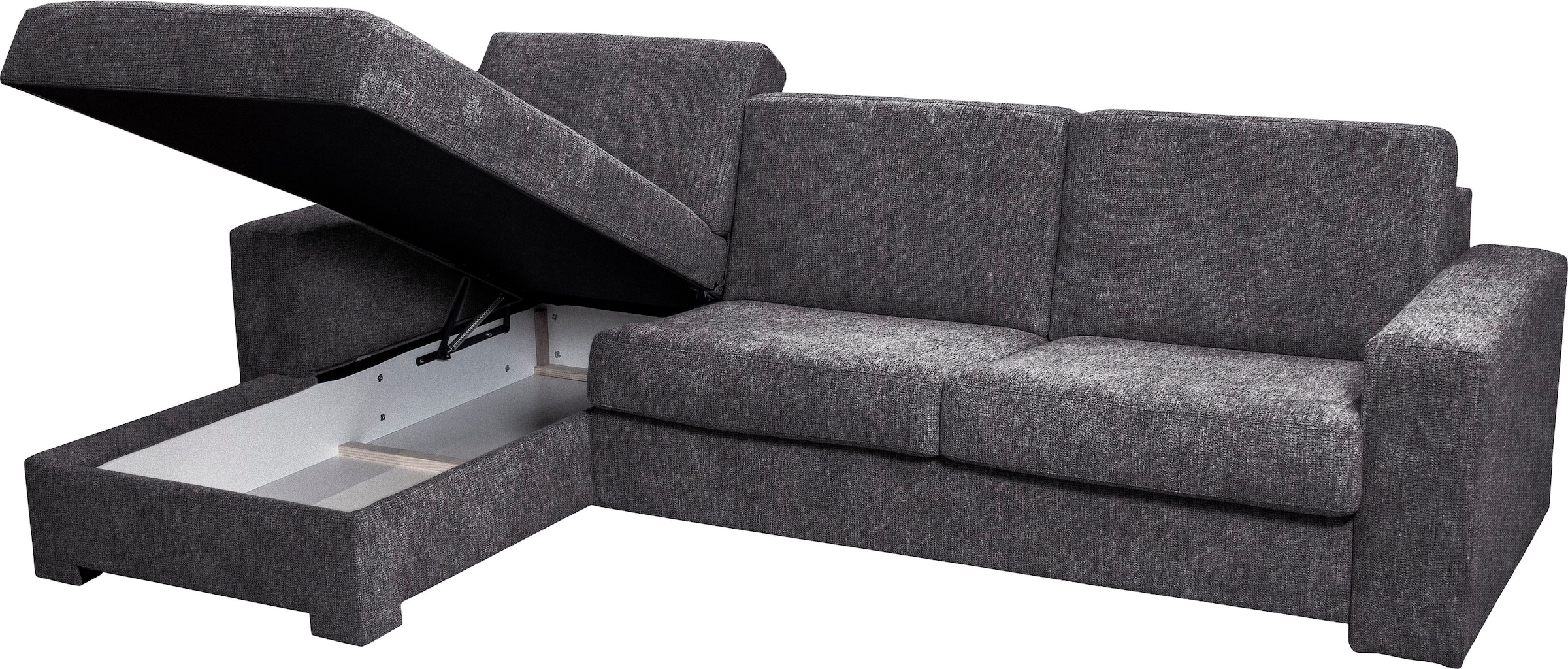 Home affaire Ecksofa »Roma "M" Matratzenhöhe 14 cm, Dauerschlaffunktion, mit Unterfederung,«, Liegemaße ca 143x198 cm, L-Form
