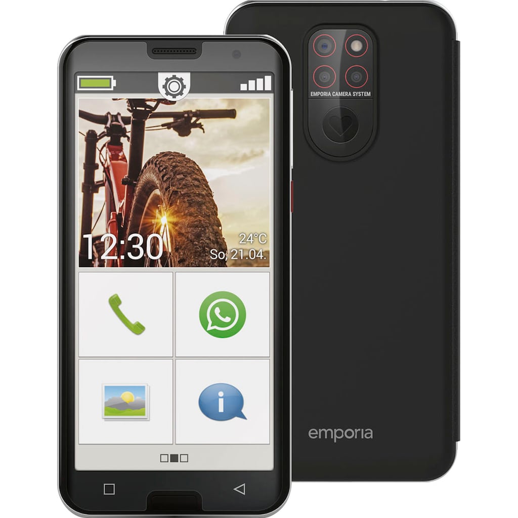 Emporia Smartphone »emporiaSMART.5«, schwarz, 13,97 cm/5,5 Zoll, 32 GB Speicherplatz, 13 MP Kamera