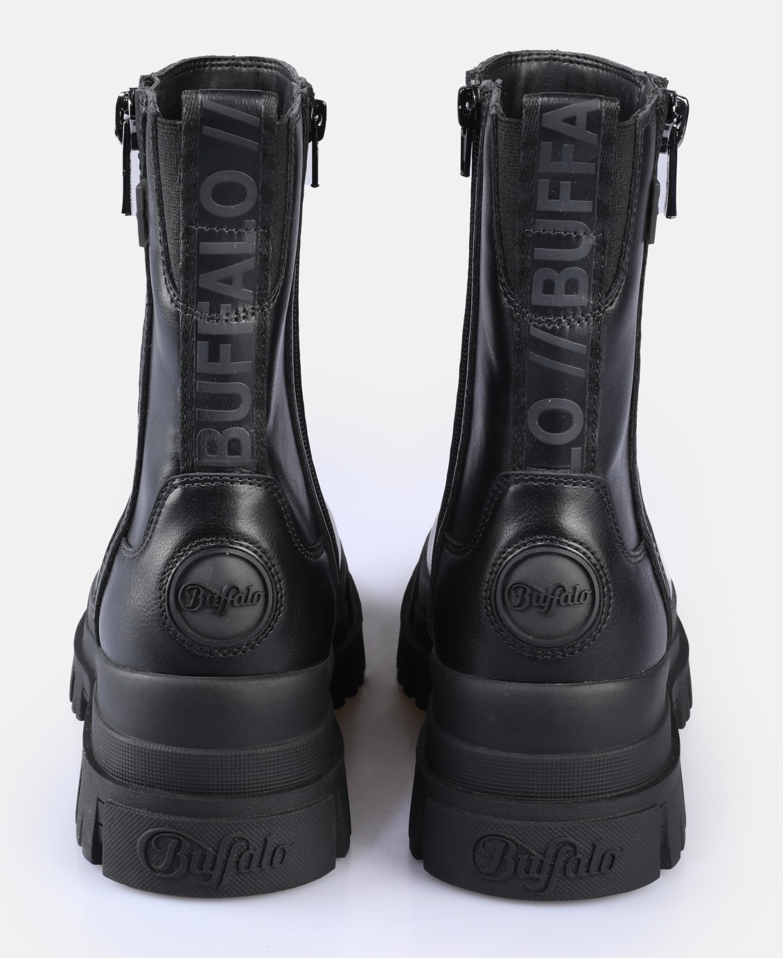 Buffalo Bikerboots »Aspha Bootie Zip«, Plateauboots, Stiefelette mit Memory Foam Innensohle
