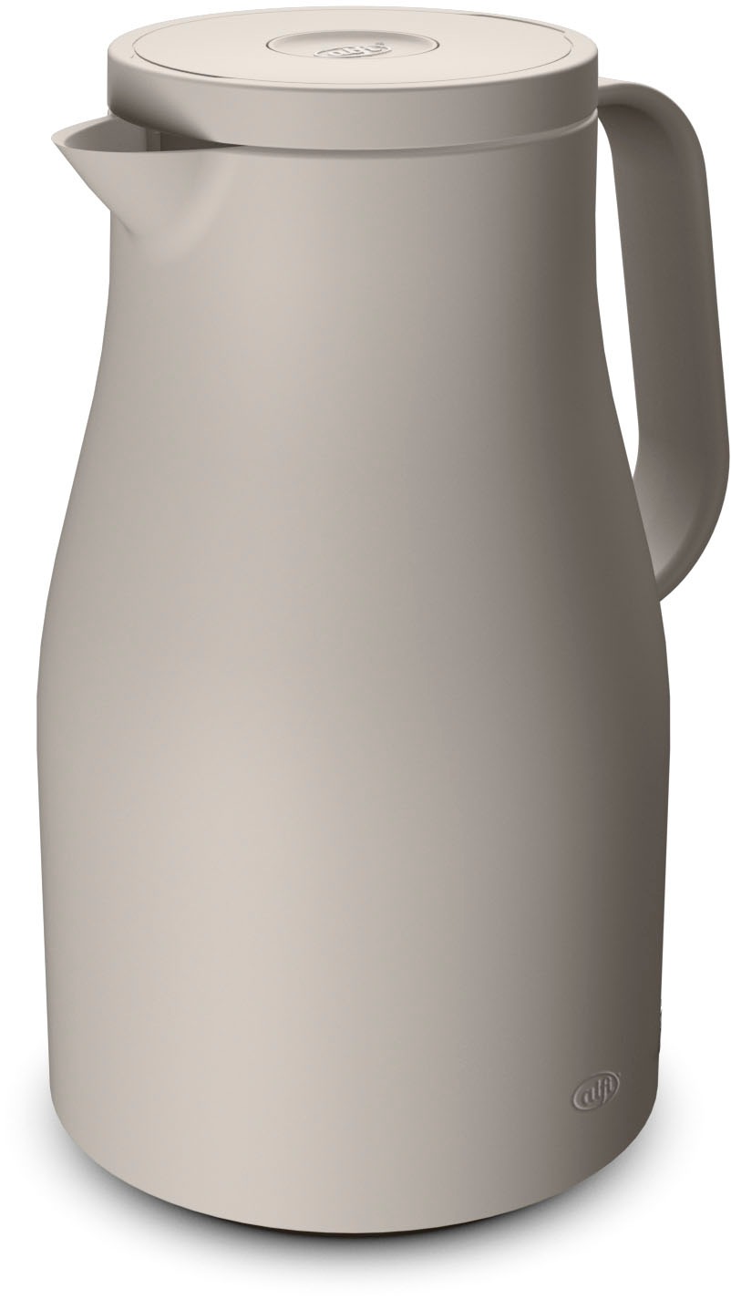 Alfi Isolierkanne »ECONSCIOUS, mit Hartglaseinsatz, Biokunststoff« 1 l 1 Stk. tlg. 12h heiß & 24h kalt, Drehverschluss mit bequemem Druckknopf