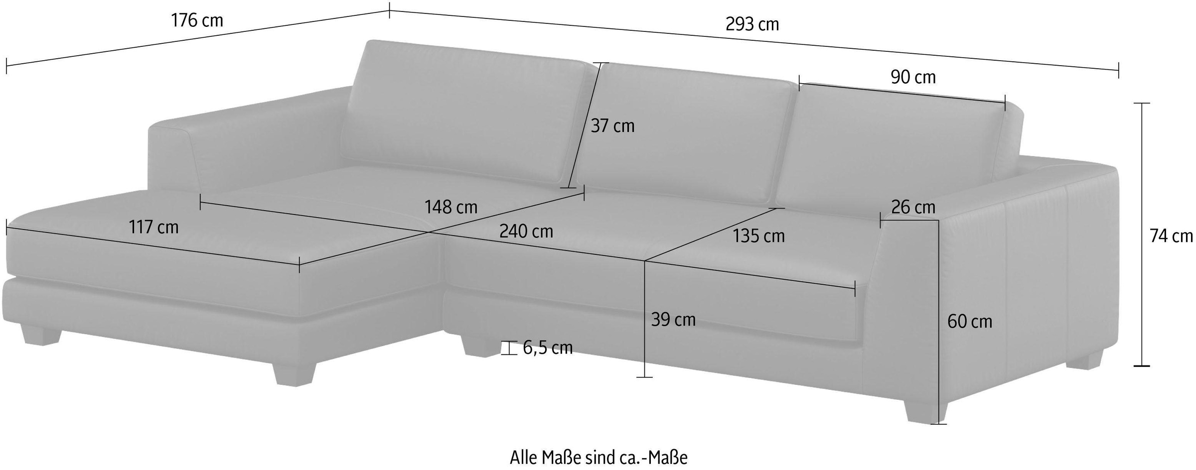 machalke® Ecksofa »atoll, L-Form«
