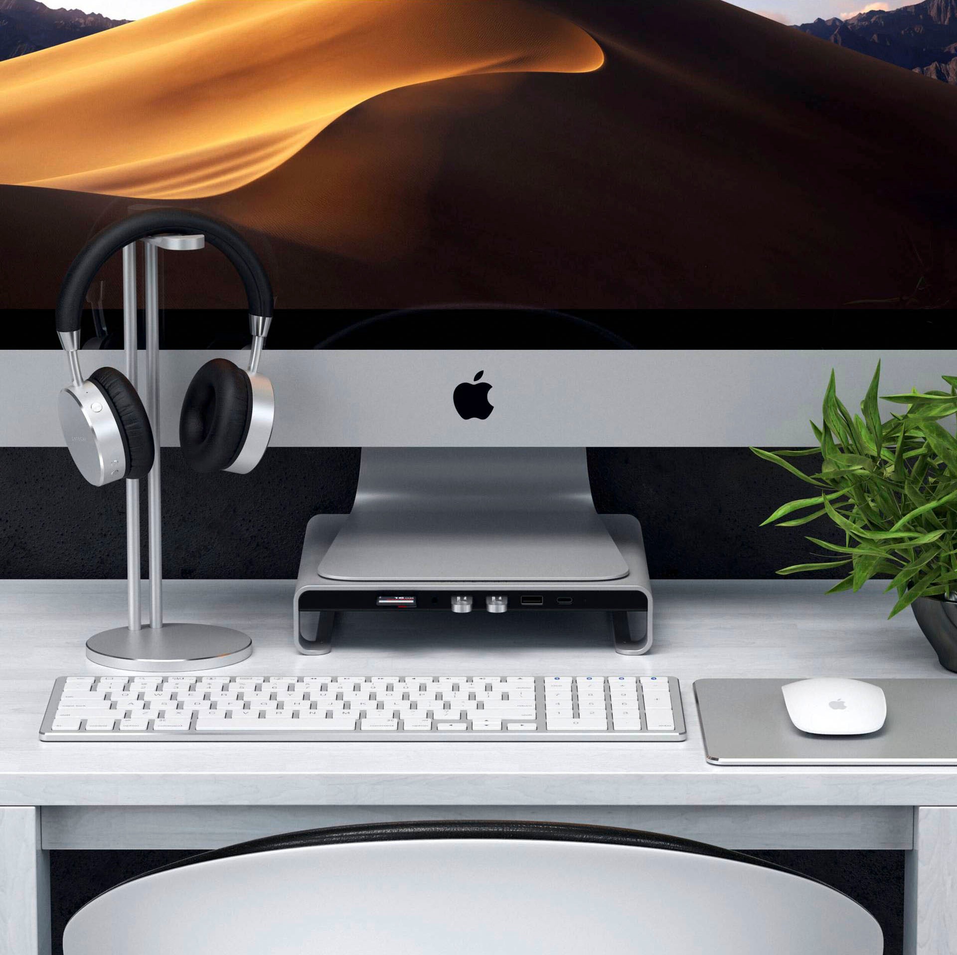 Satechi Halterung »Type-C Aluminum Monitor Stand Hub für iMac«, (1 St.)