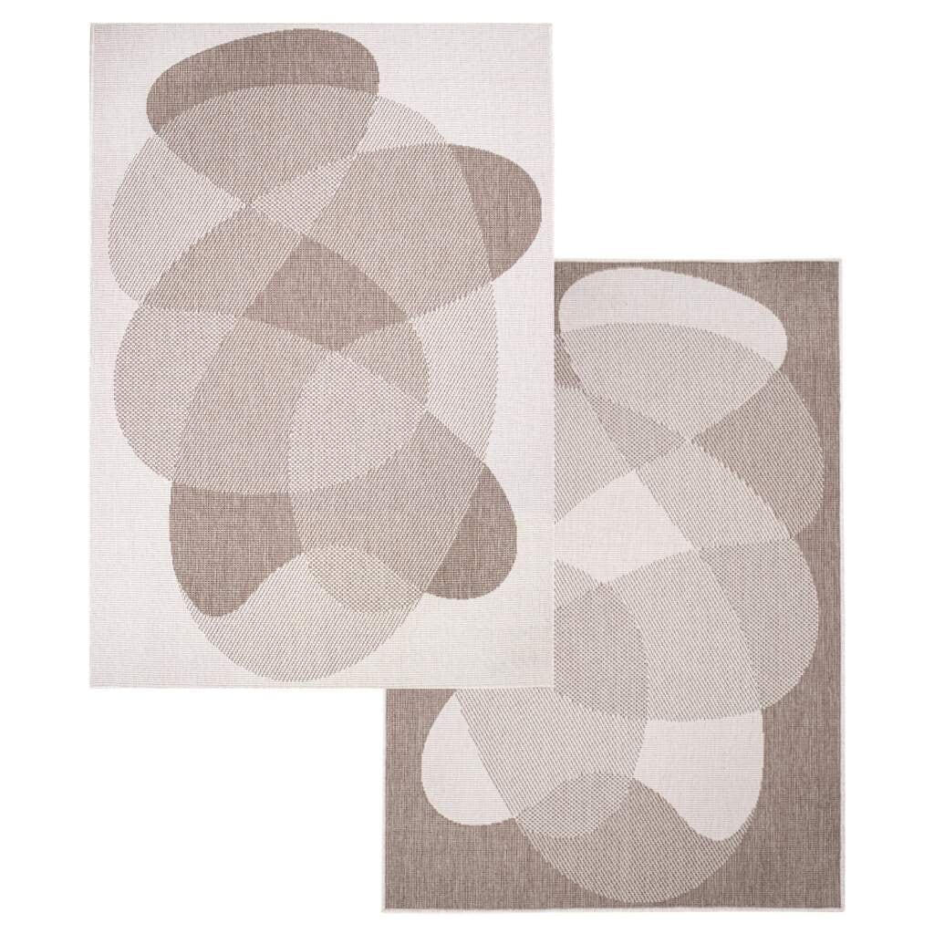 Carpet City Outdoorteppich »DUO RUG 5835«, rechteckig, 5 mm Höhe, Wendeteppich Wetterfest In- & Outdoor, Balkon, Terrasse, Wohnzimmer