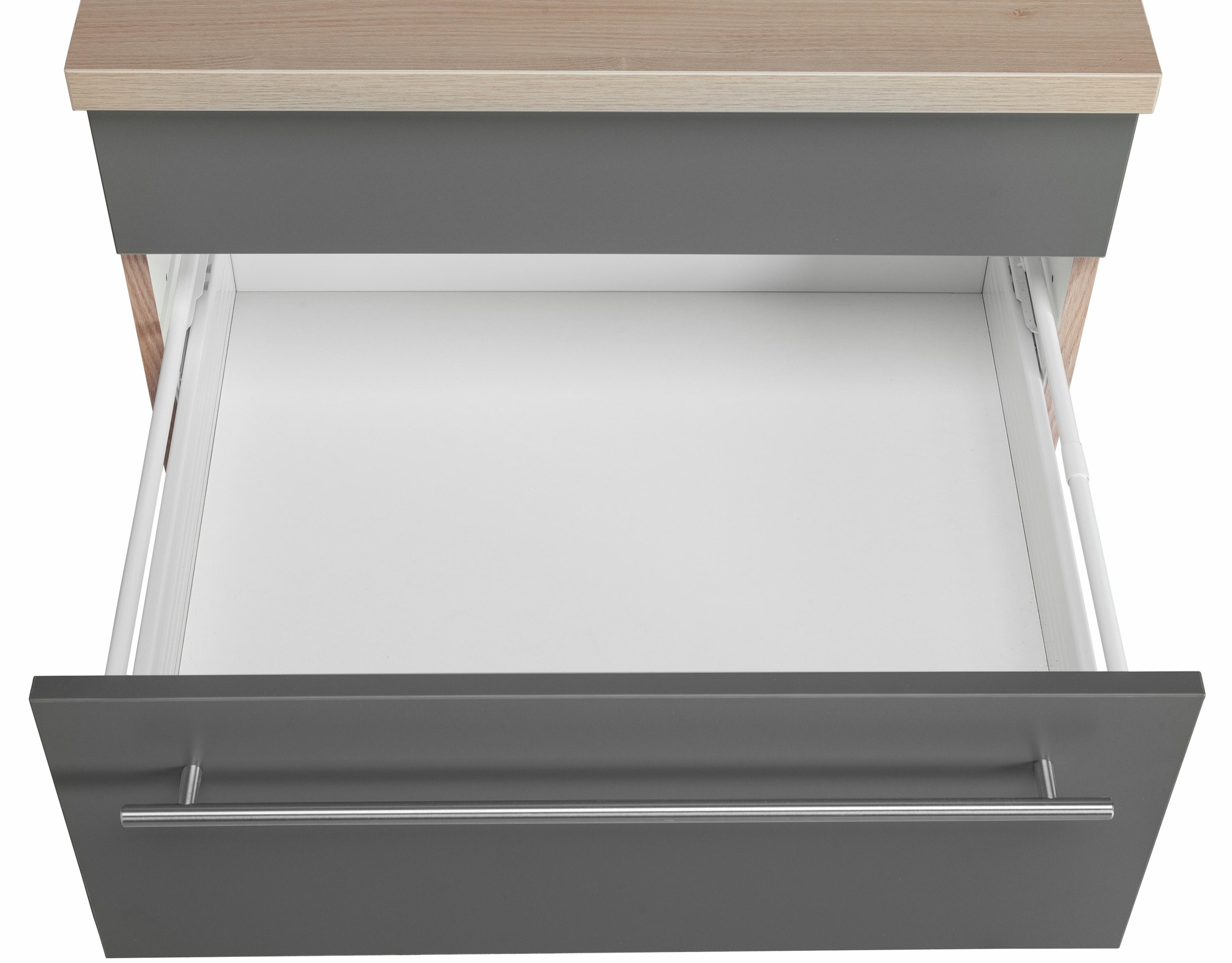 OPTIFIT Küche »Bern«, (Spar-Set), Breite 240 cm, mit E-Geräten, Stärke der Arbeitsplatte wählbar
