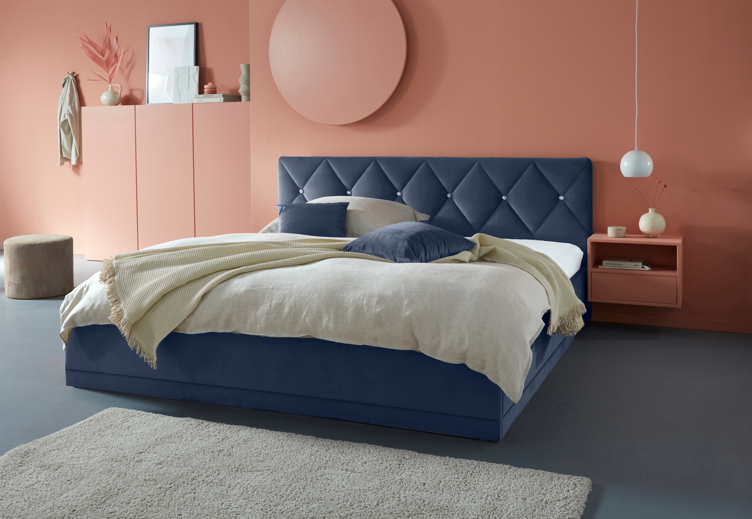 Westfalia Schlafkomfort Polsterbett "Adamas" auch mit Bettkasten, Knopfheft günstig online kaufen