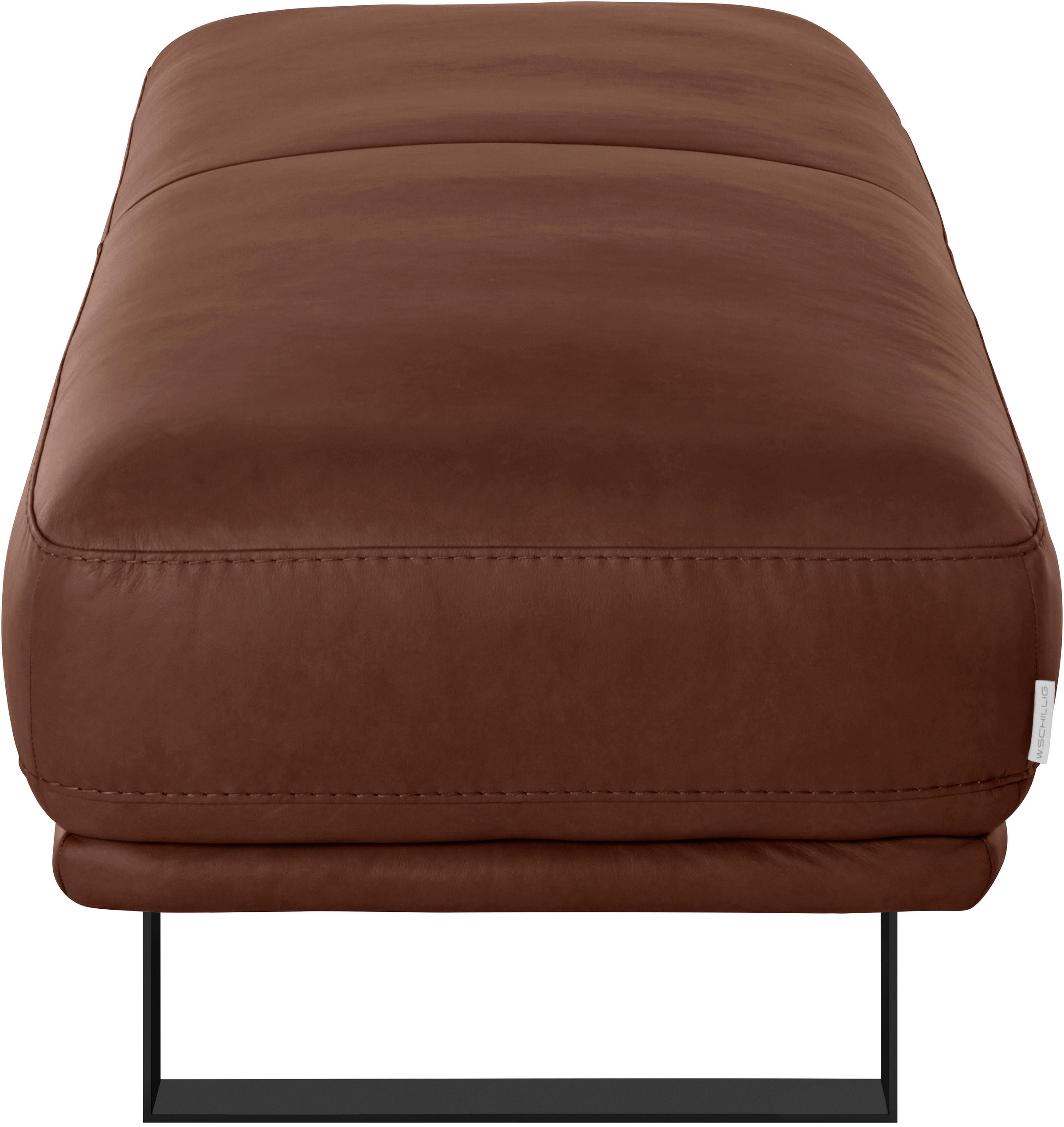 W.SCHILLIG Hocker »montanaa«, mit Metallkufen in Schwarz pulverbeschichtet, Breite 141 cm