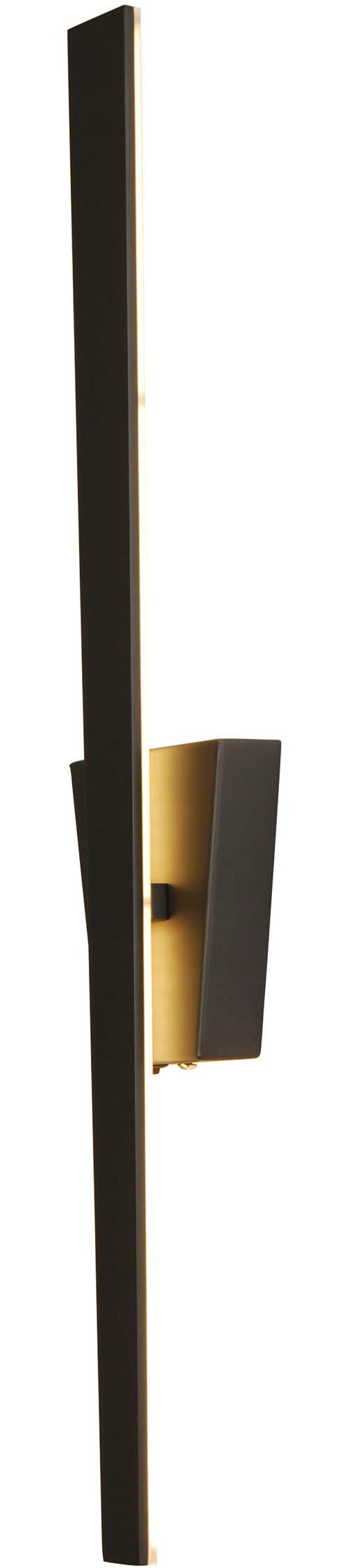 näve LED Wandleuchte »"TREVOR"«, 1 flammig, schwarz, trapezförmiger Baldachin, inkl. Kippschalter, Höhe 62cm