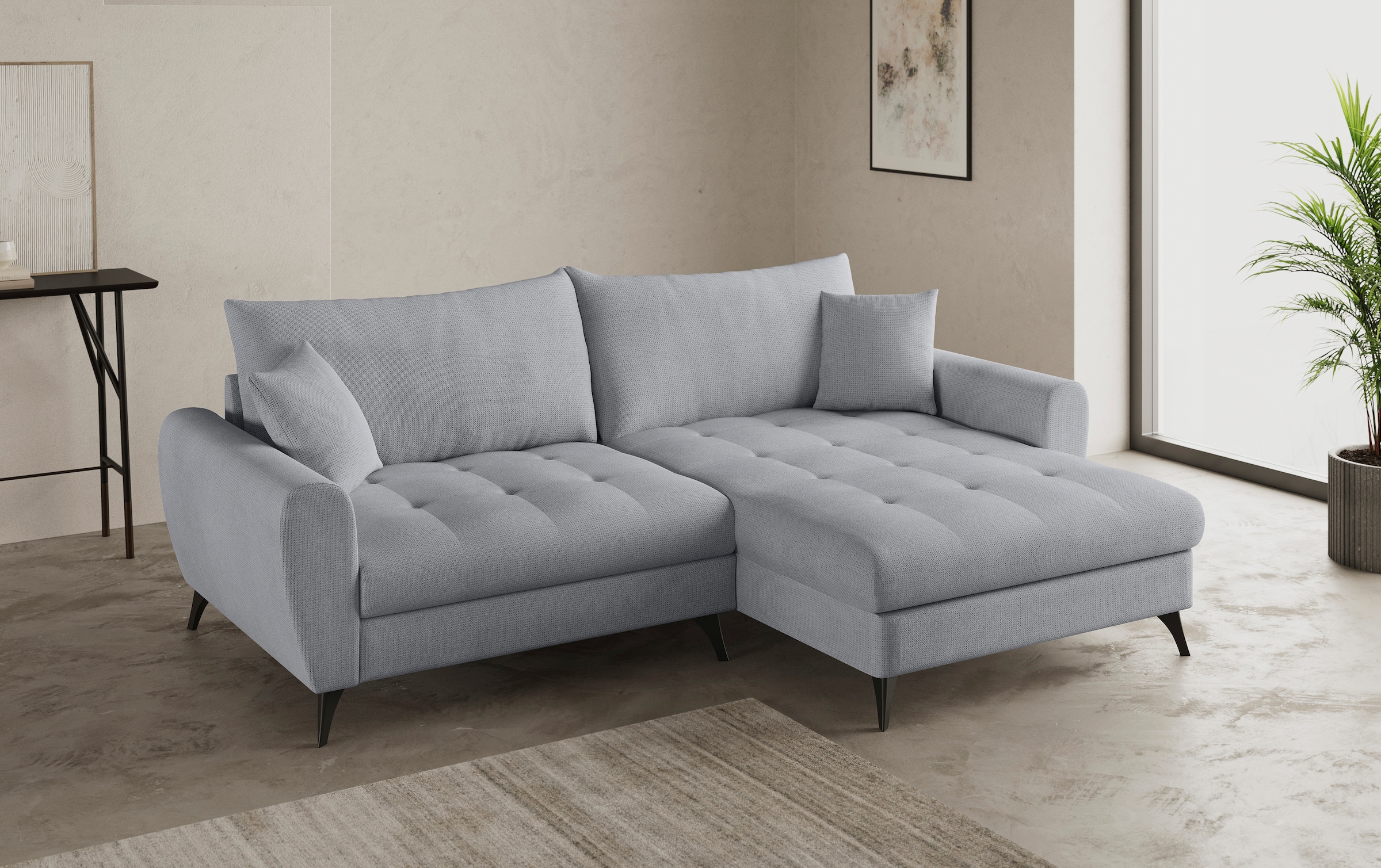 Mr. Couch Ecksofa »Blackburn II L-Form«, Wahlweise mit Kaltschaumpolsterung bis 140 kg belastbar