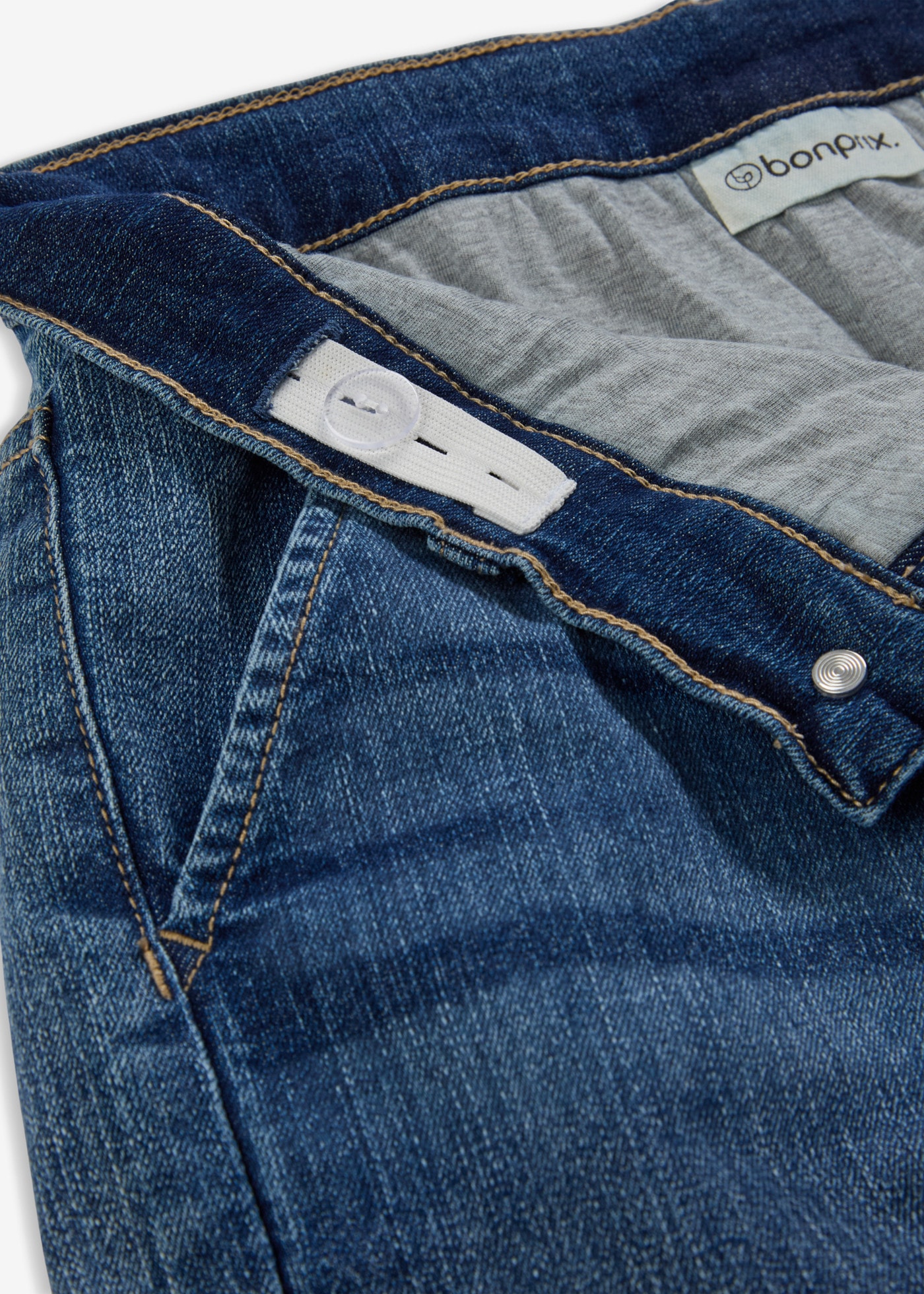bonprix Loose-fit-Jeans mit Cargo-Design, aus Baumwolle, Polyester und Elasthan