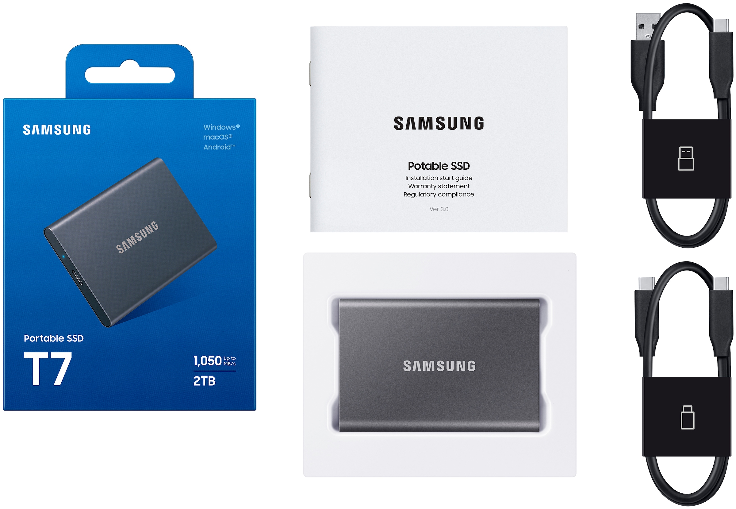 Samsung SSD-Festplatte »Portable SSD T7« 2 TB