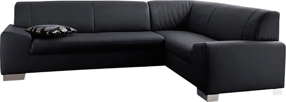 DOMO collection Ecksofa »Alisson, zeitlose Optik, flache Armlehnen, L-Form« günstig online kaufen