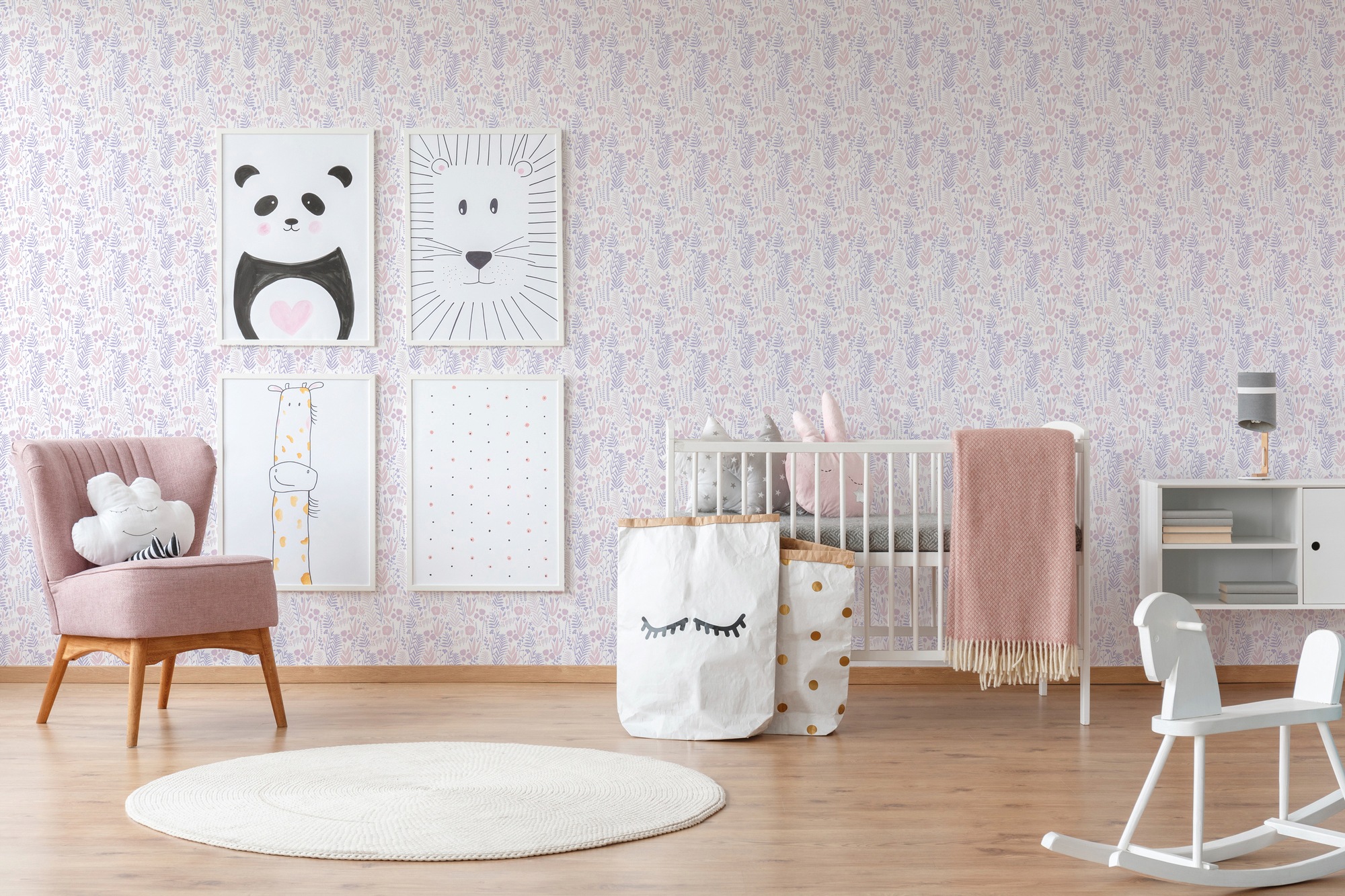 A.S. Création Vliestapete »Little Love«, floral-botanisch-Wald, Kindertapete Tapete Blumen Tapeten Kinderzimmer modern Design Optik