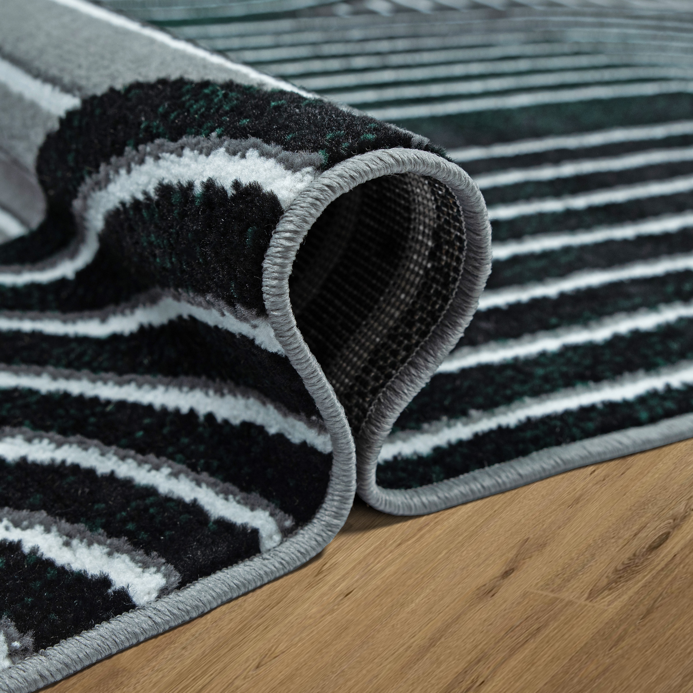 OTTO home Teppich »Lysandra« rechteckig 8 mm Höhe 3D-Effekt, softer Kurzflor, pflegeleicht, leichter Glanz, Scandi-Look